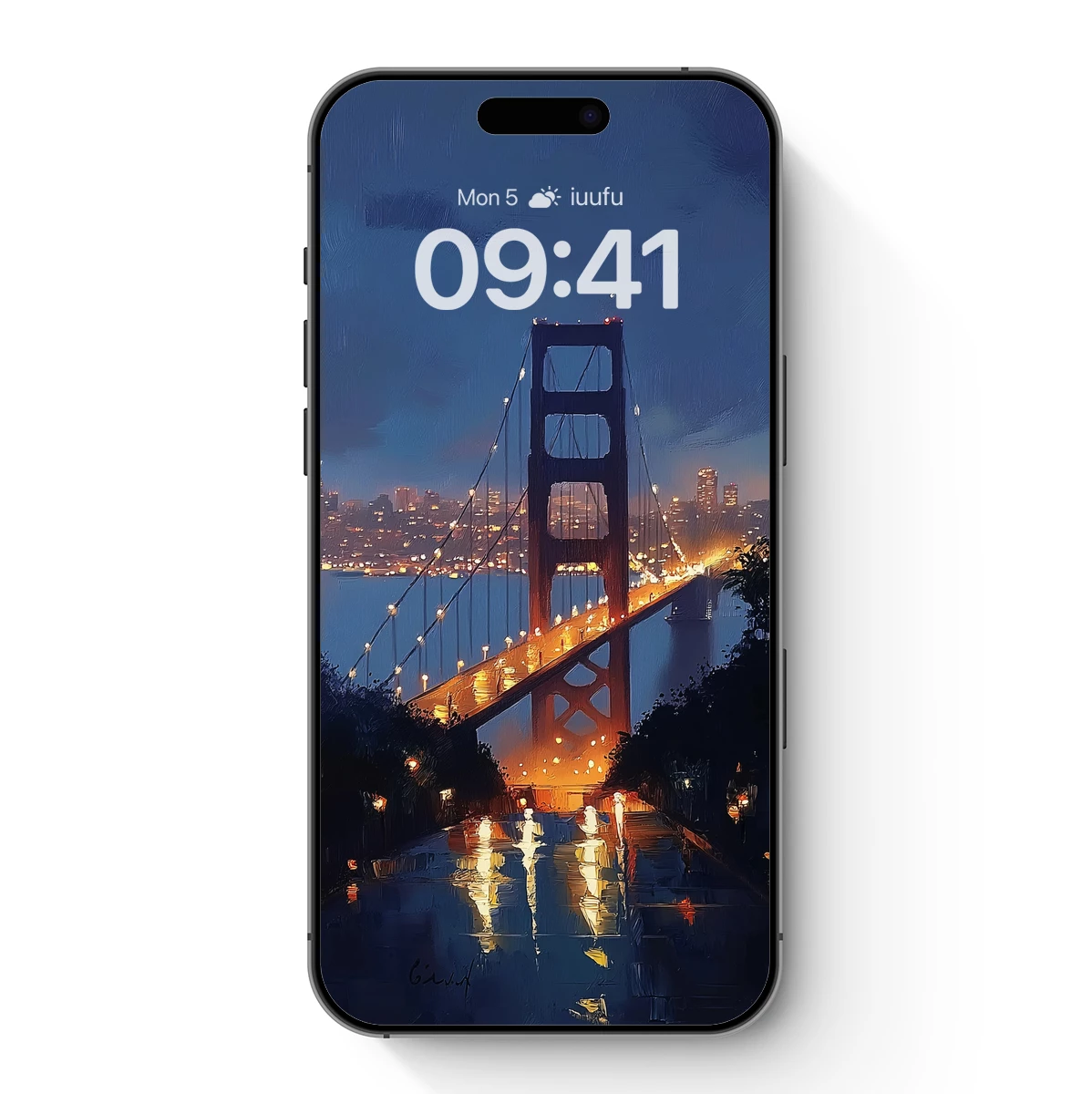 Golden Twilight Bridge: Impressionist City Glow