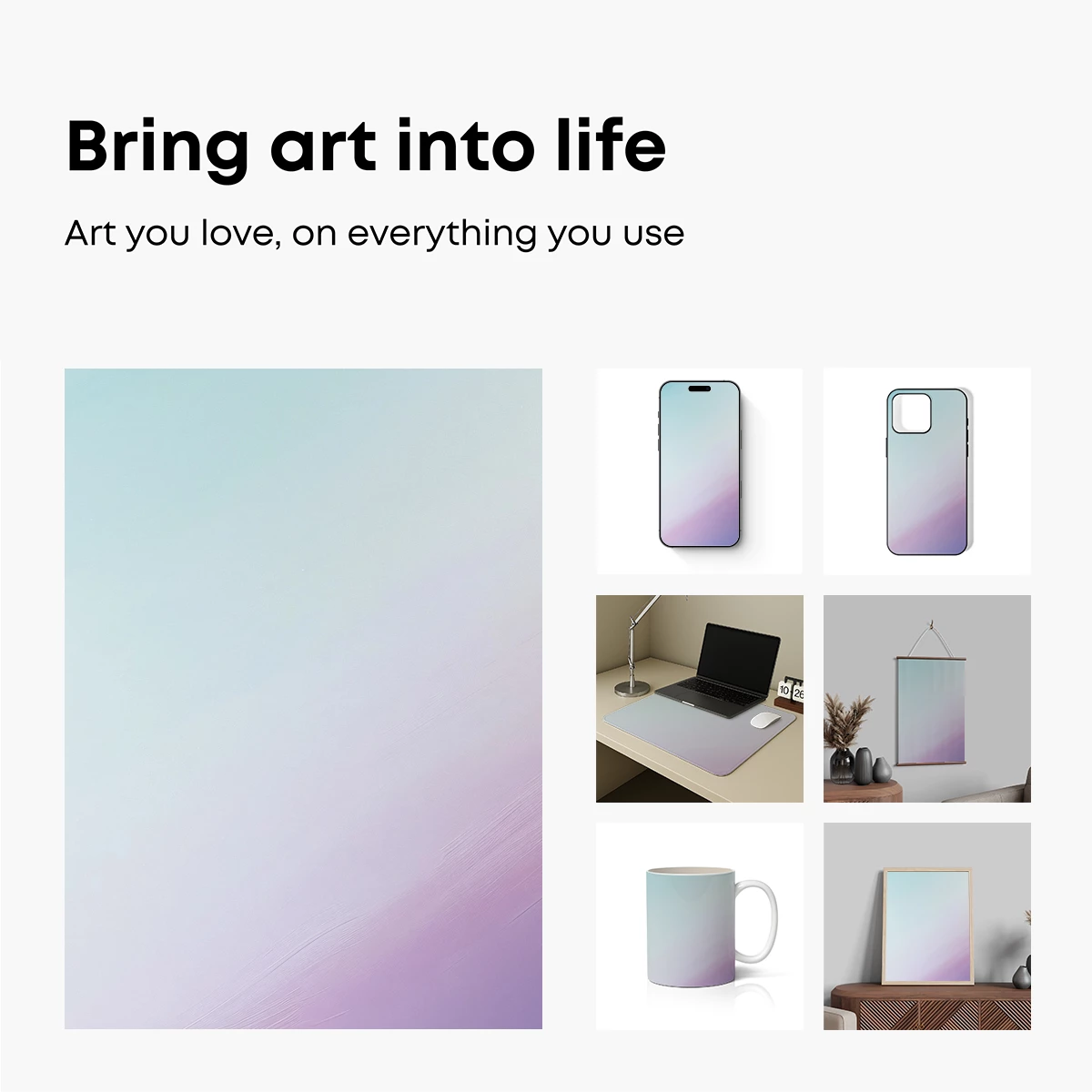 Gradient Serenity: Pastel Fusion Horizon - Image 2