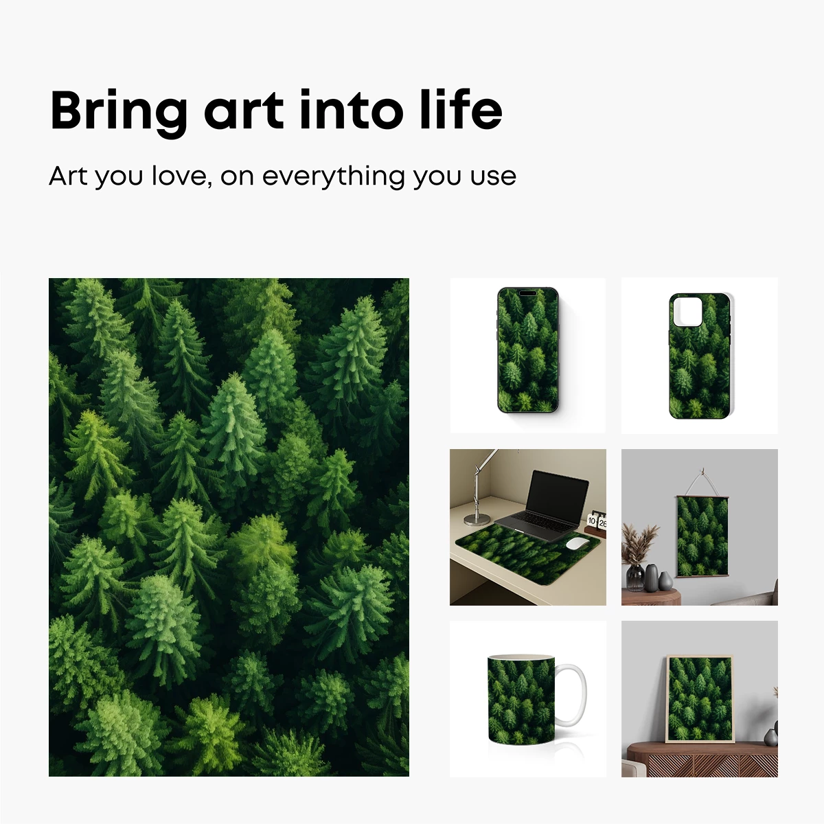 Aerial Forest Canopy: Green Symmetry - Image 2