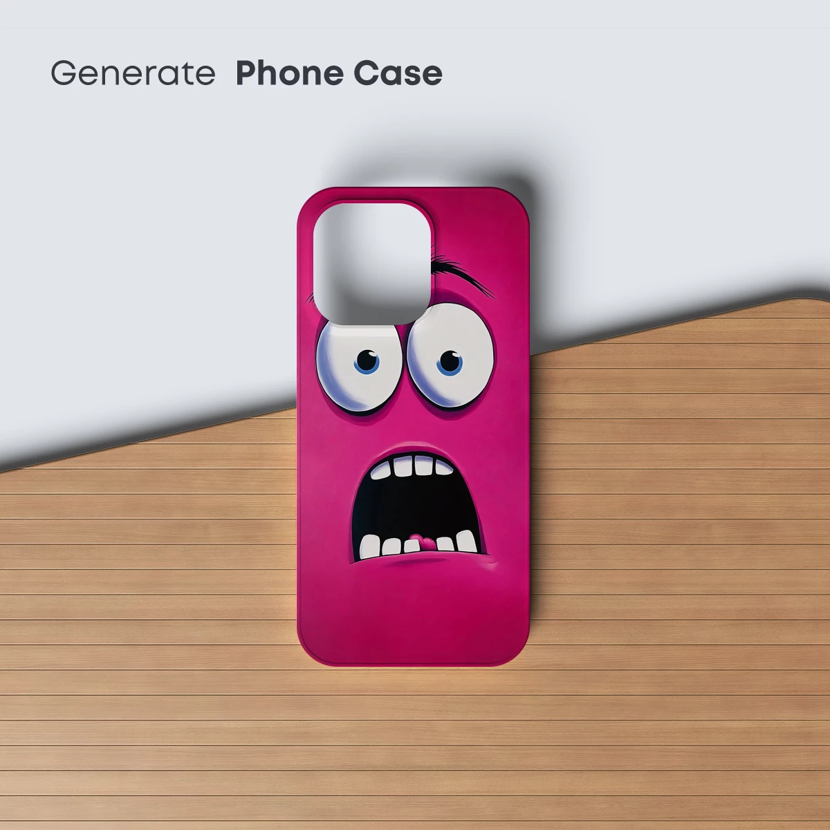 Bold Pink Face: Cartoonish Surprise Expression - Image 3