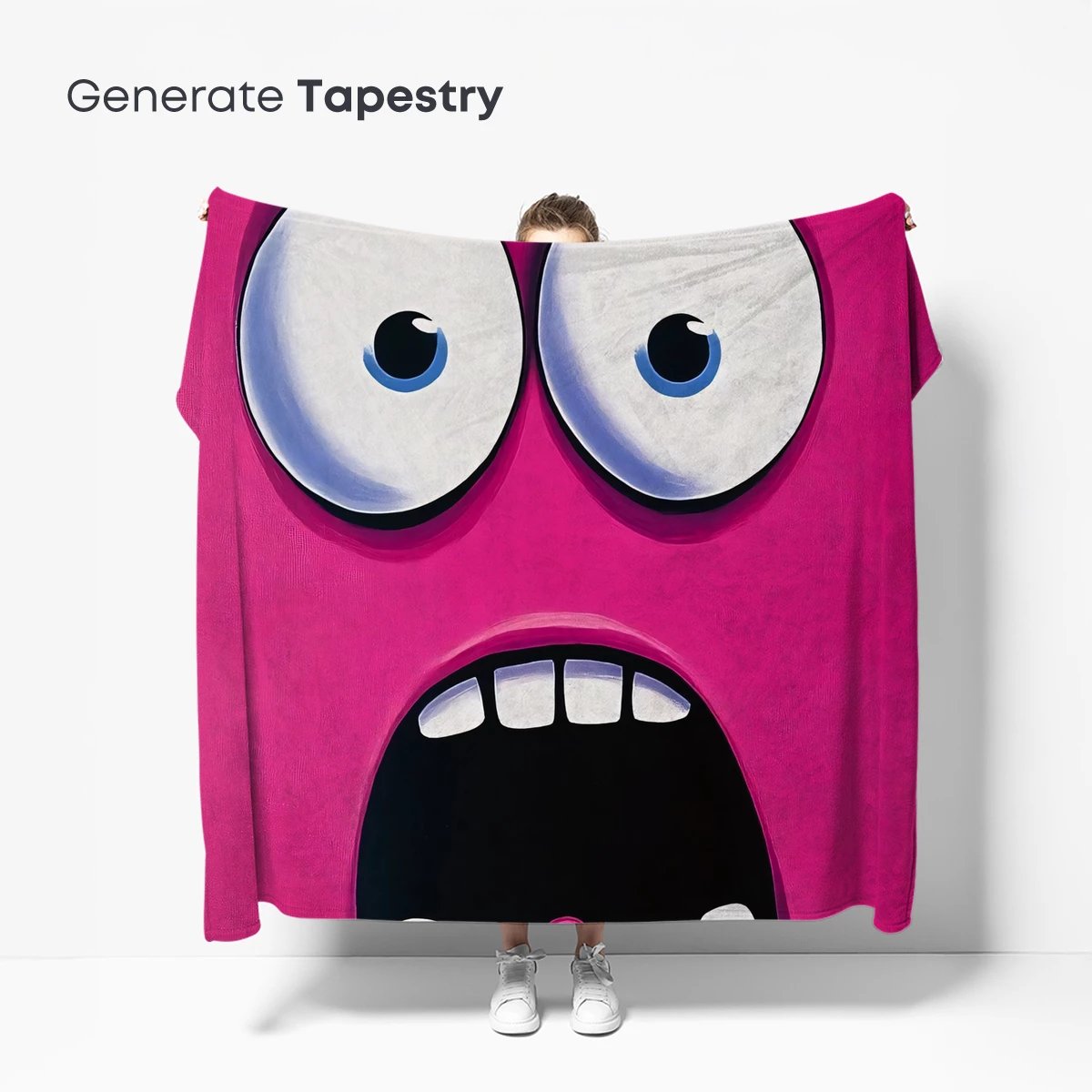 Bold Pink Face: Cartoonish Surprise Expression - Image 5