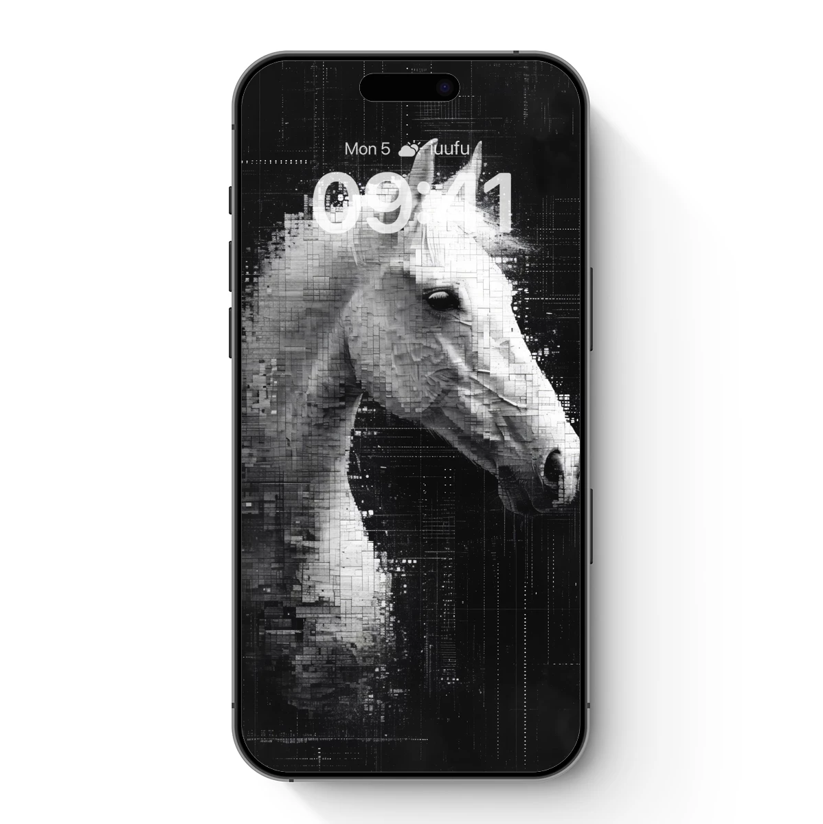 Digital Equus: Pixelated Horse Portrait Digital Equus: Pixelated Horse Portrait