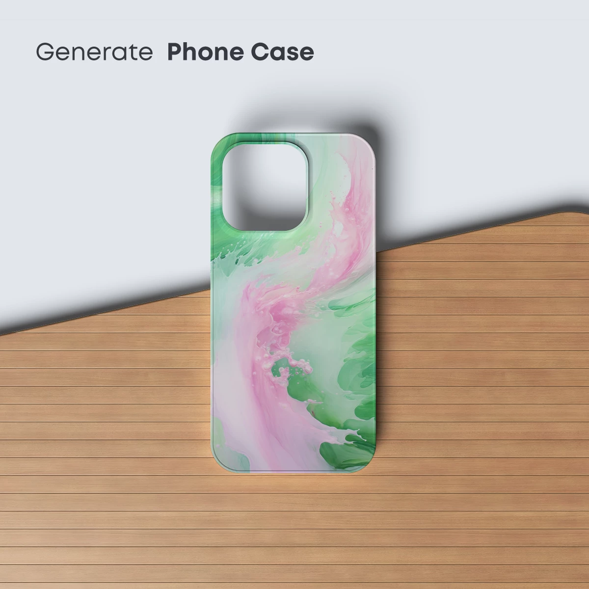 Ethereal Green and Pink Swirls - Image 3