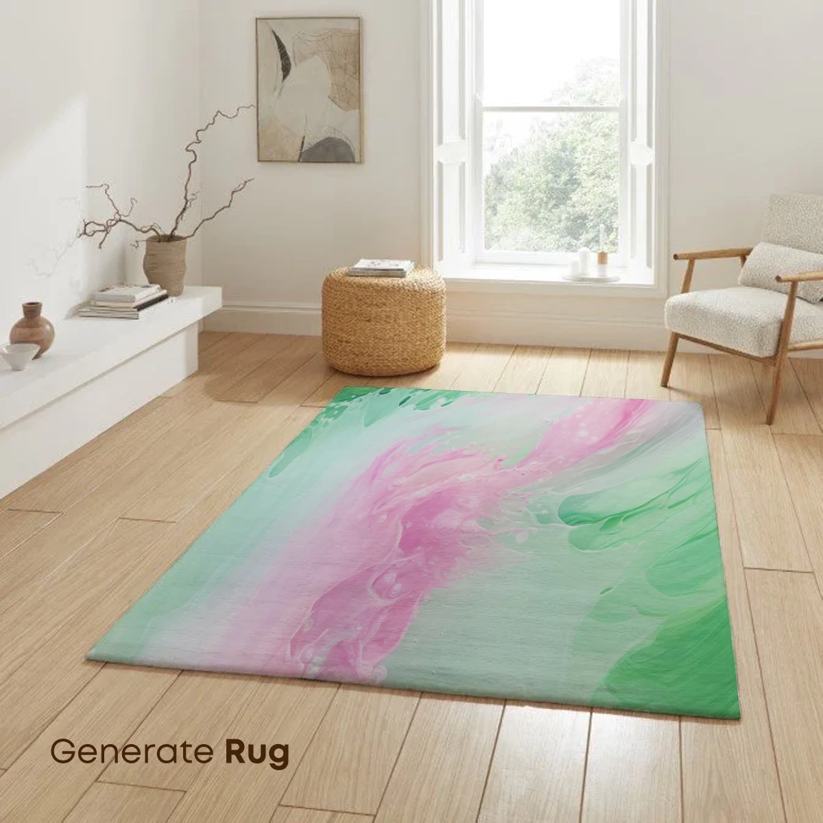 Ethereal Green and Pink Swirls - Image 6