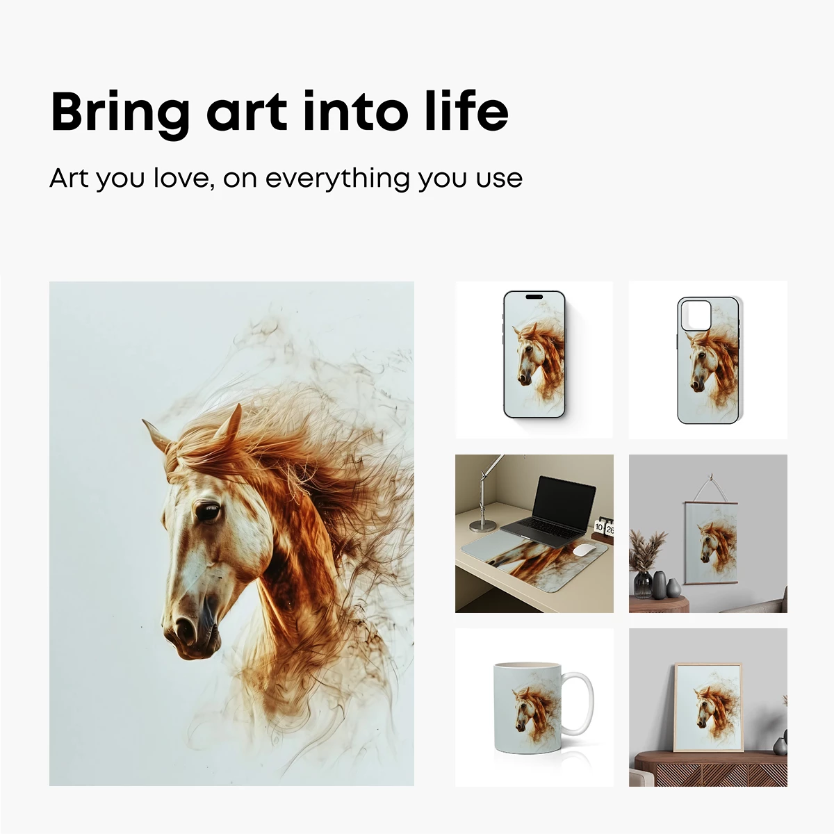 Ethereal Equine: Smoke-Infused Mane Artistry - Image 2