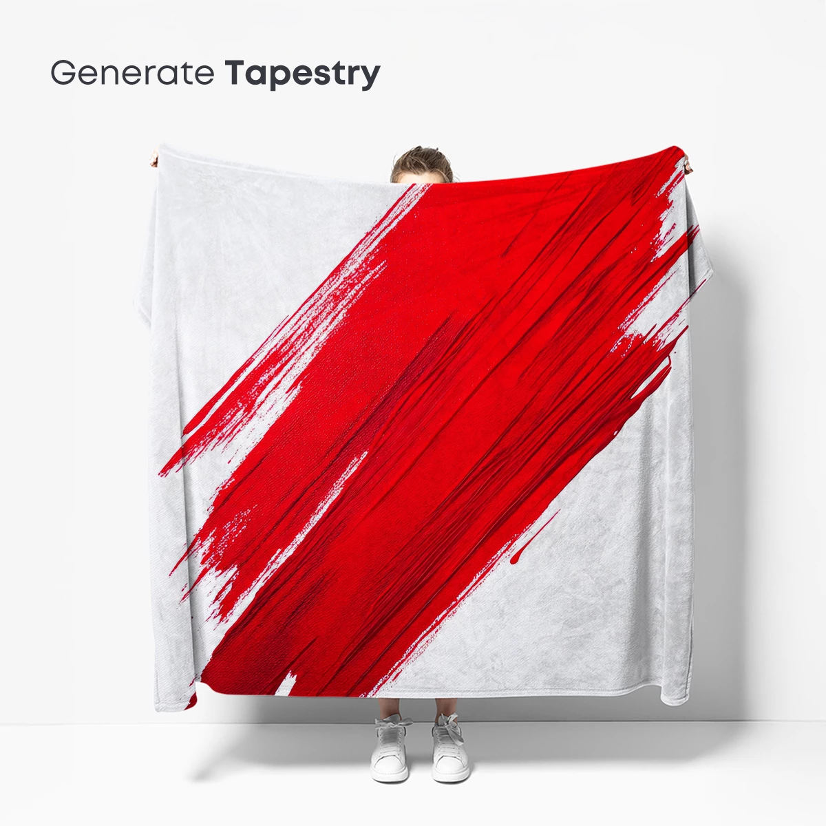 Bold Red Brushstroke: Abstract Artistry - Image 5