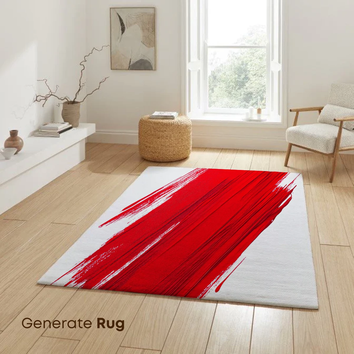 Bold Red Brushstroke: Abstract Artistry - Image 6