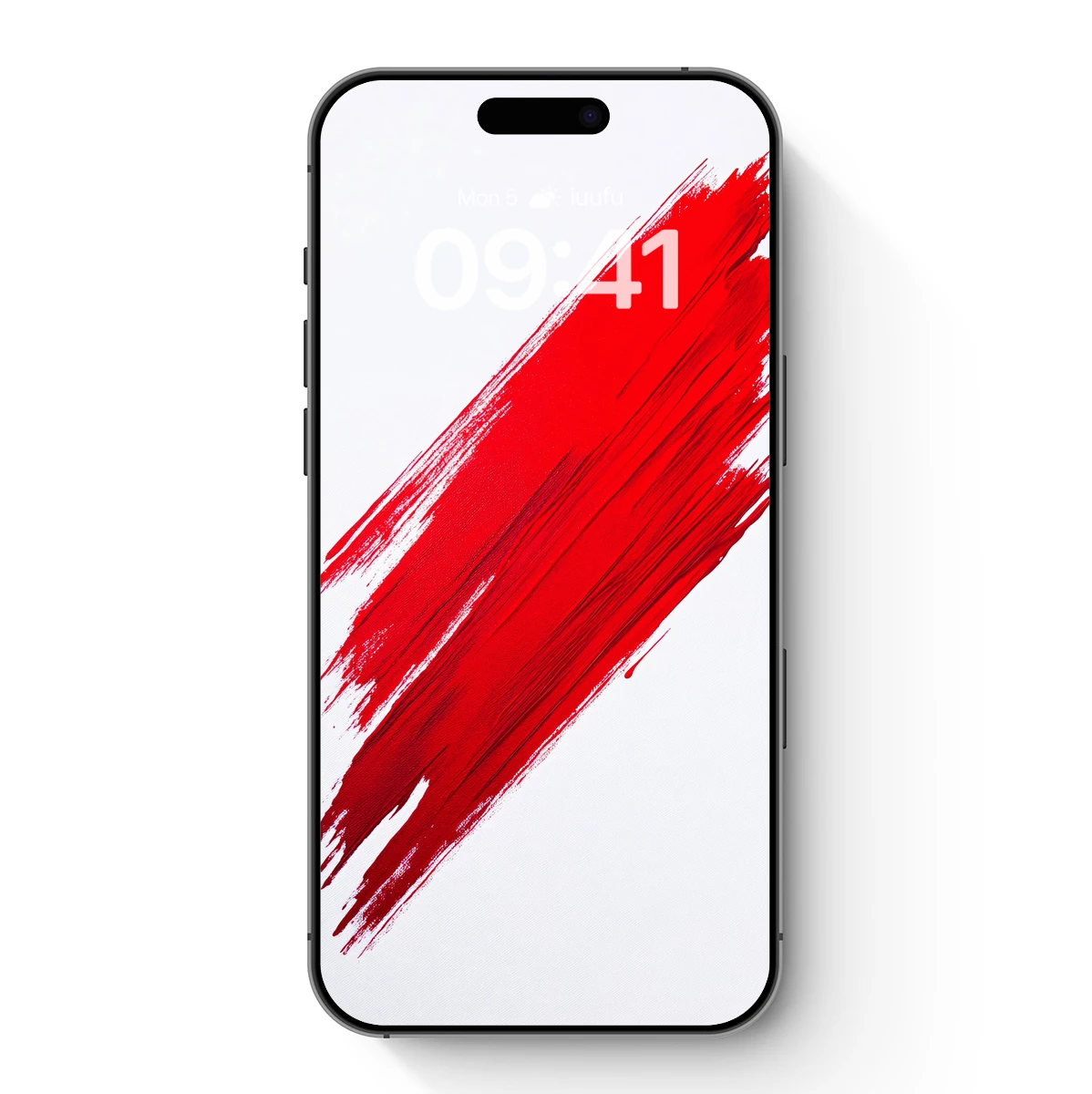 Bold Red Brushstroke: Abstract Artistry