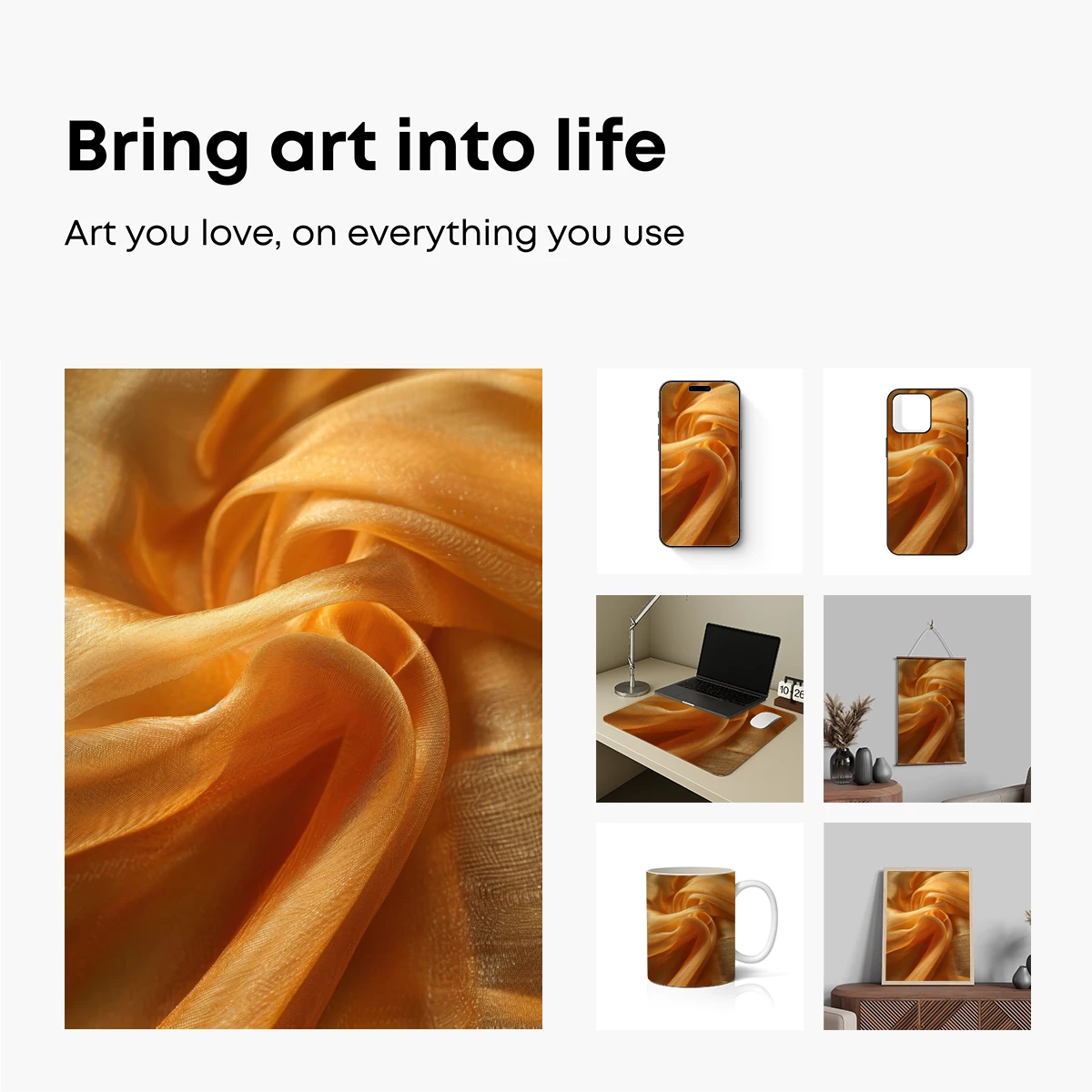 Golden Silk Whispers: Textured Elegance Unfolded - Image 2