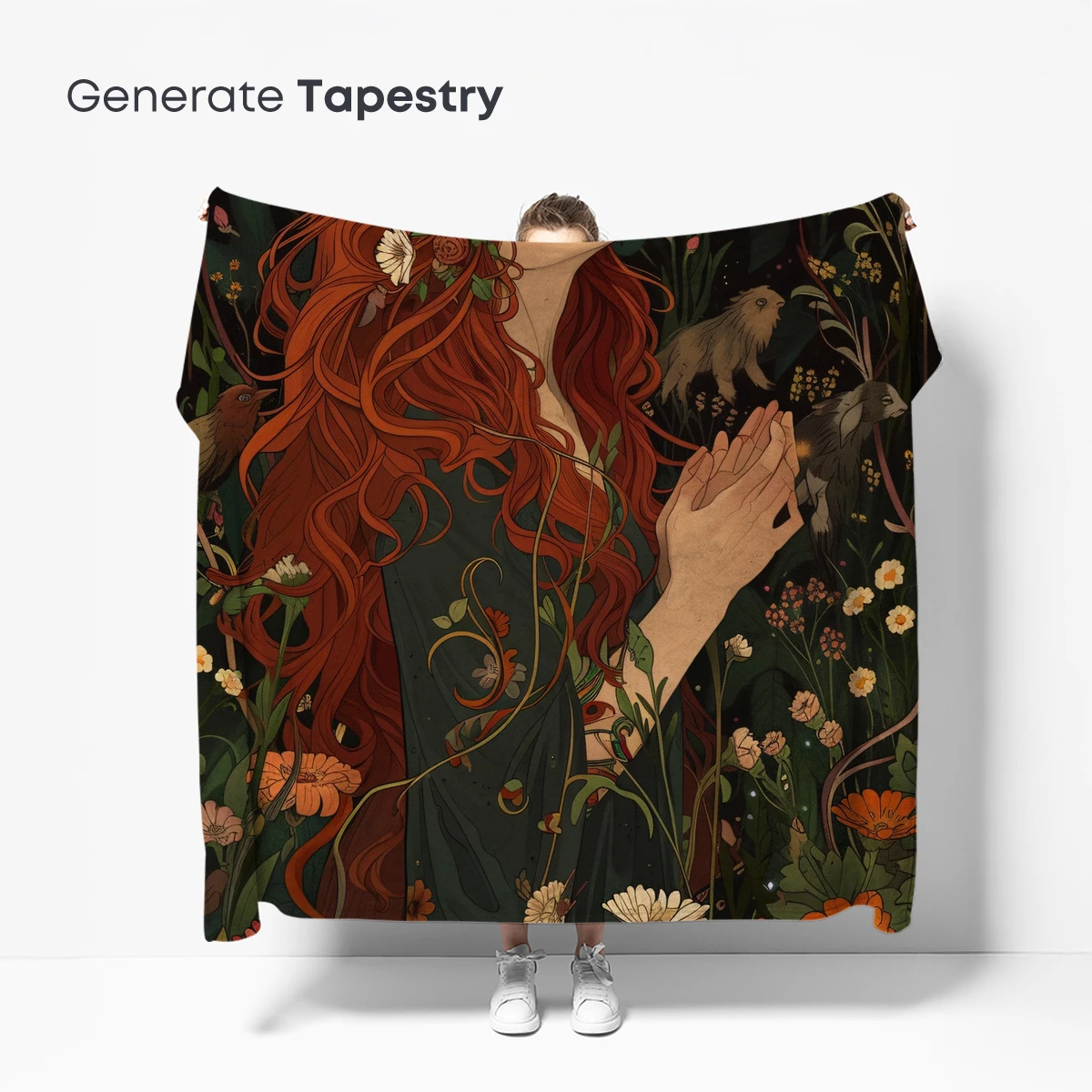 Enchanted Floral Muse: A Surreal Garden Symphony - Image 5