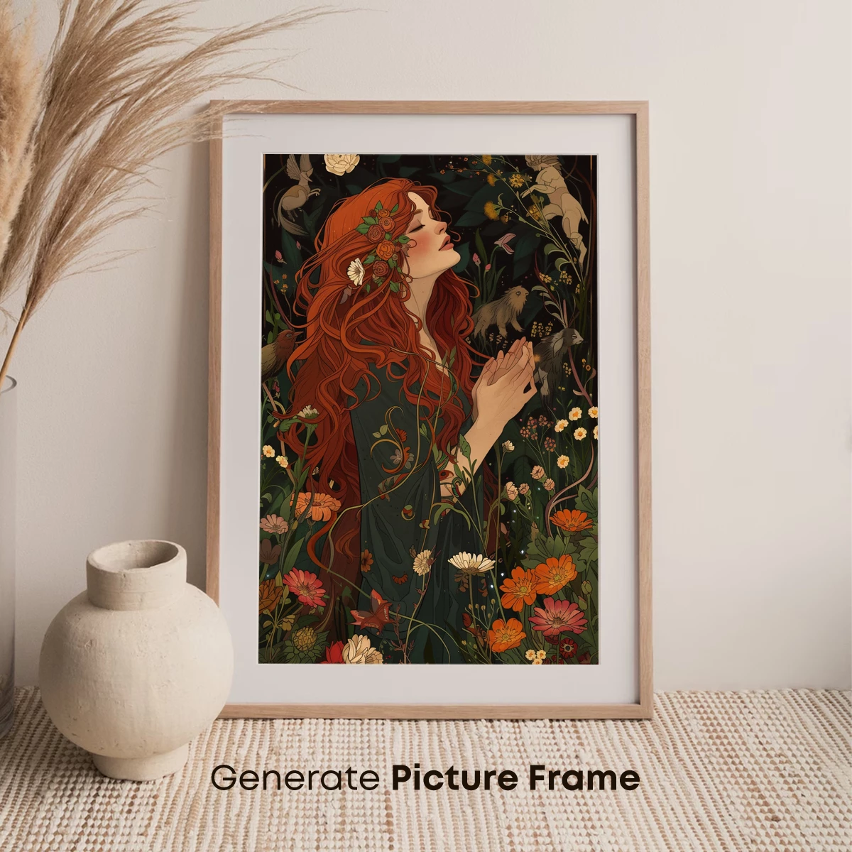 Enchanted Floral Muse: A Surreal Garden Symphony - Image 7