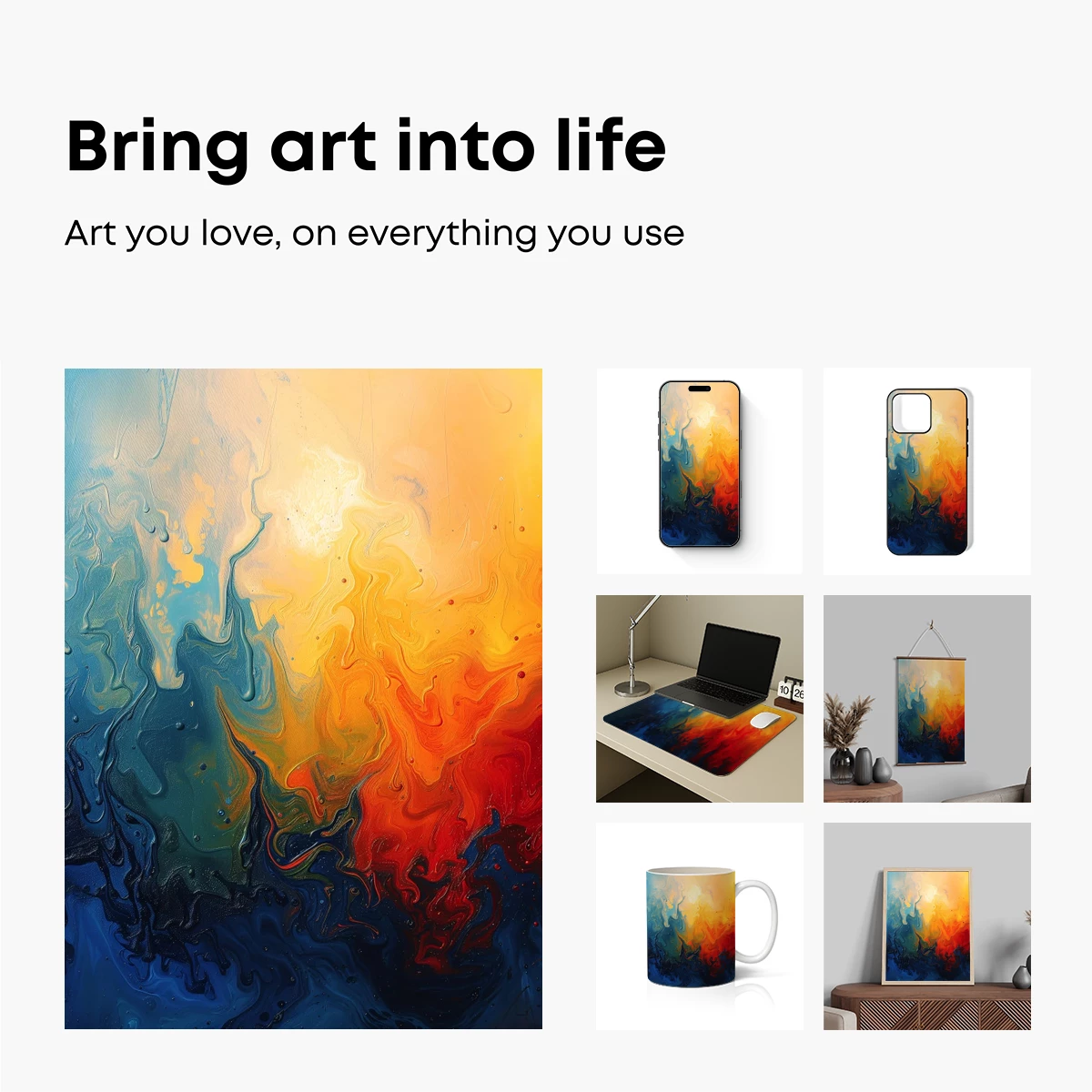 Fiery Abyss: Abstract Fusion of Flames and Depths - Image 2