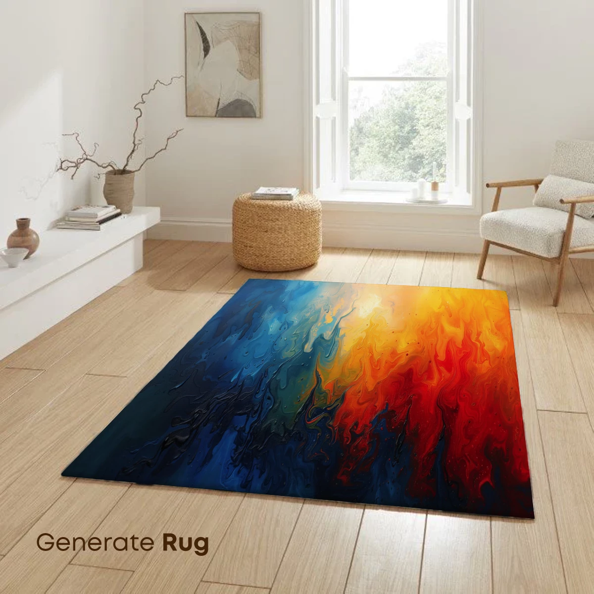 Fiery Abyss: Abstract Fusion of Flames and Depths - Image 6