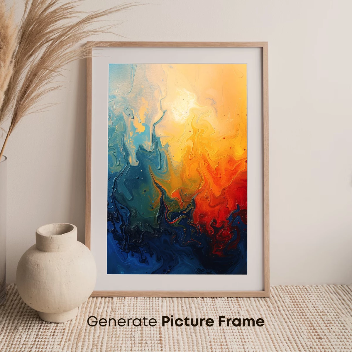 Fiery Abyss: Abstract Fusion of Flames and Depths - Image 7