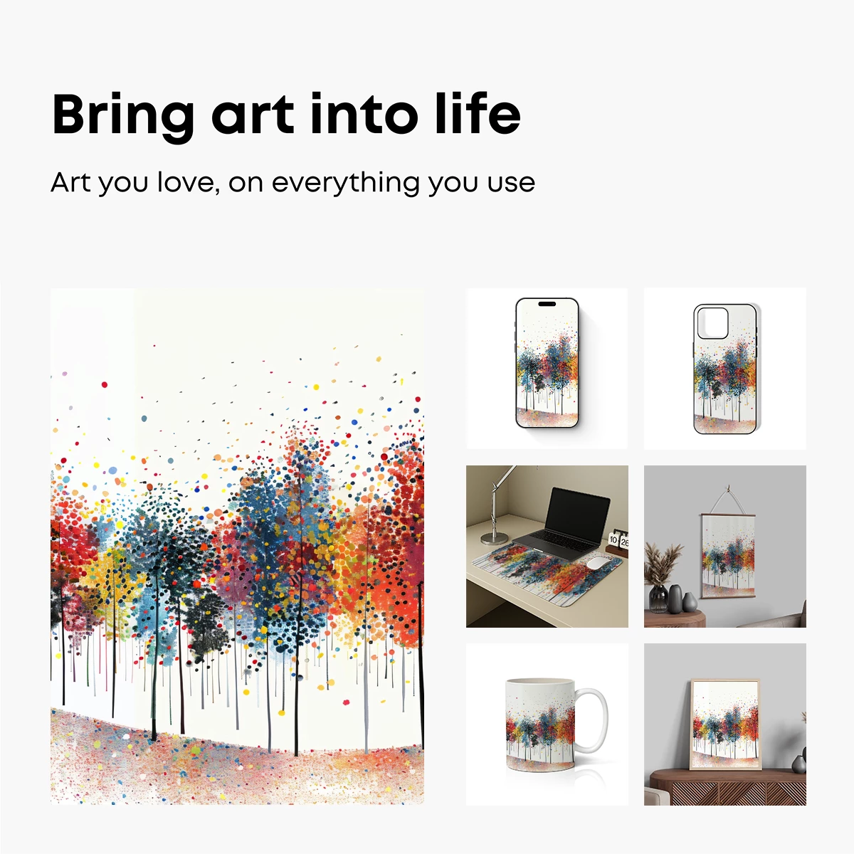 Dot-Painted Forest Symphony - Image 2