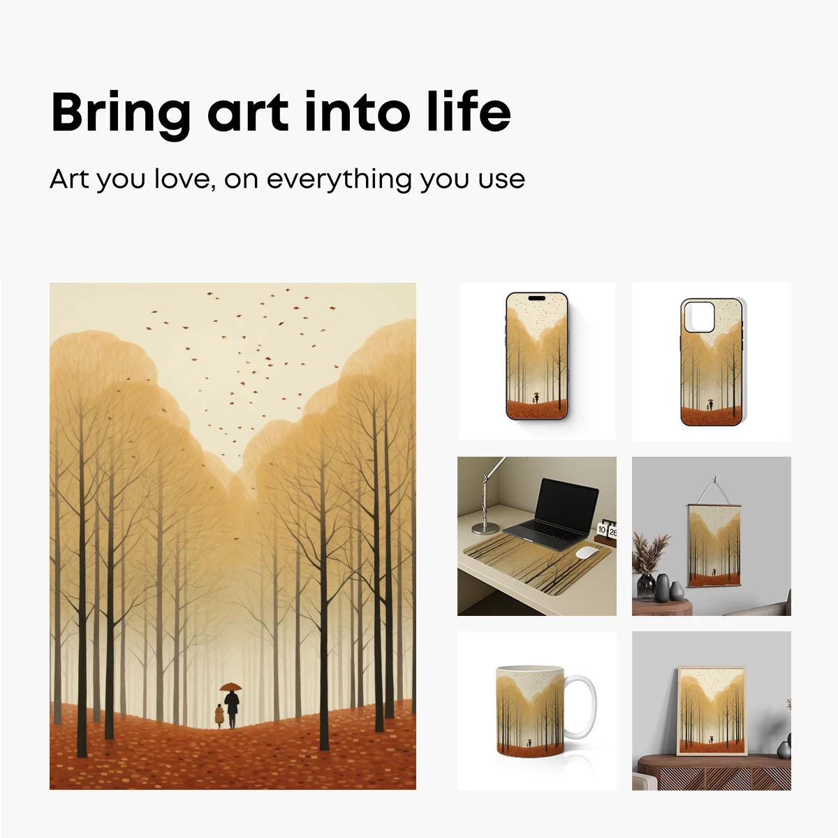 Autumnal Solitude: A Walk Under Bare Trees - Image 2