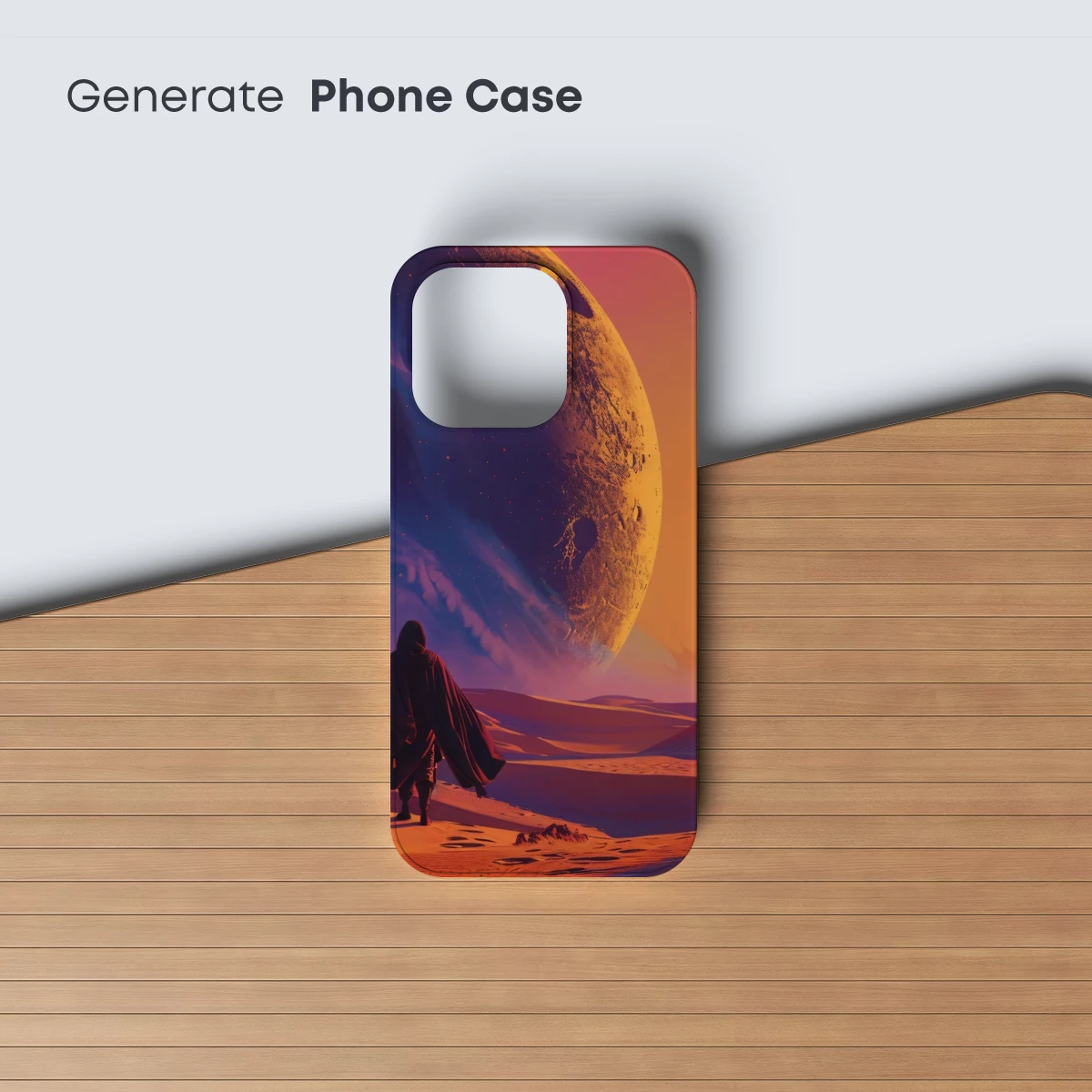 Desert Wanderer Under a Giant Moon - Image 3