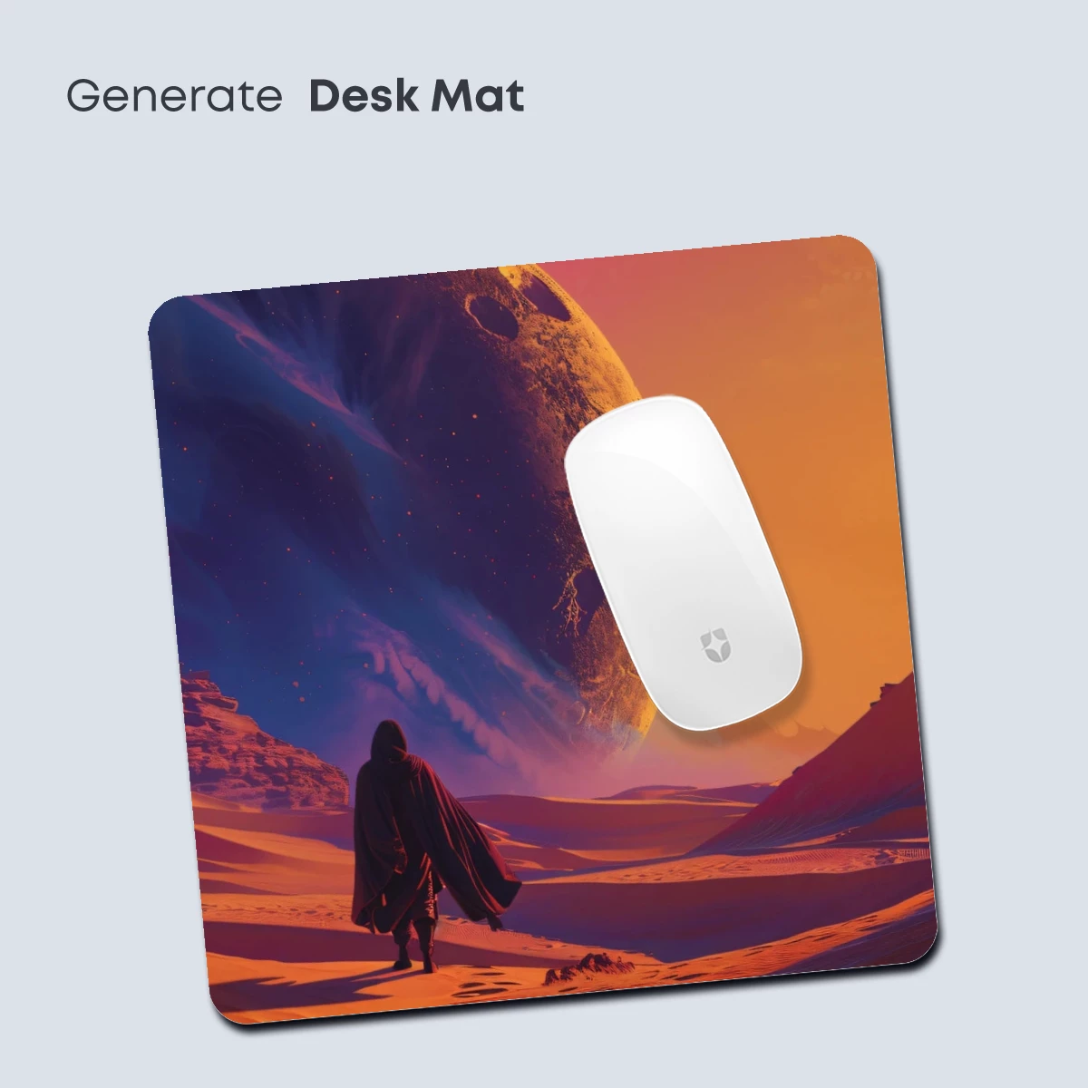 Desert Wanderer Under a Giant Moon - Image 4