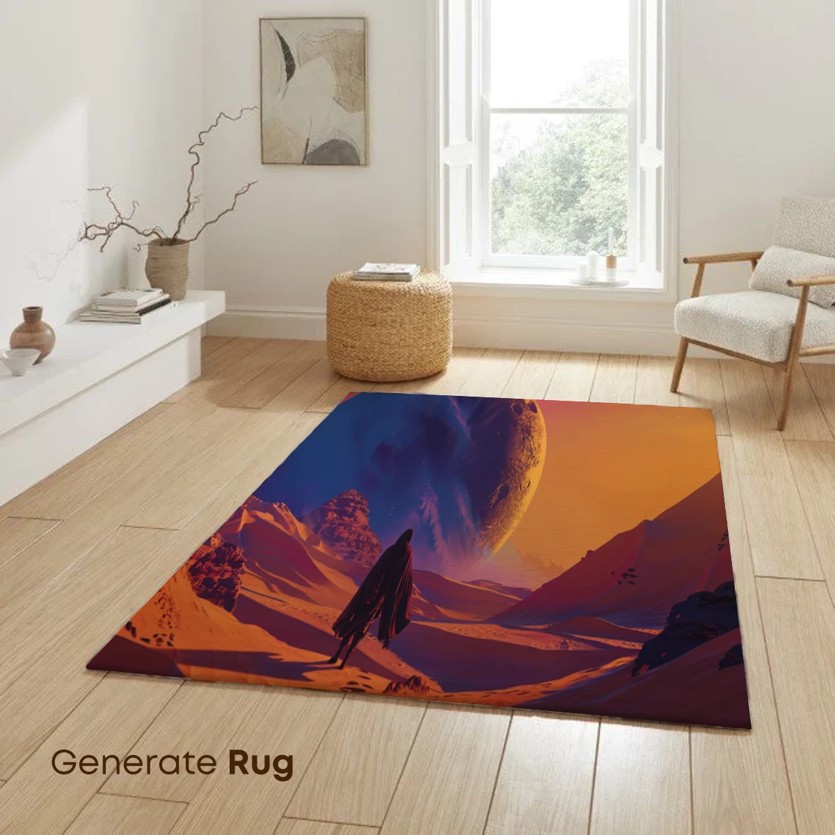 Desert Wanderer Under a Giant Moon - Image 6