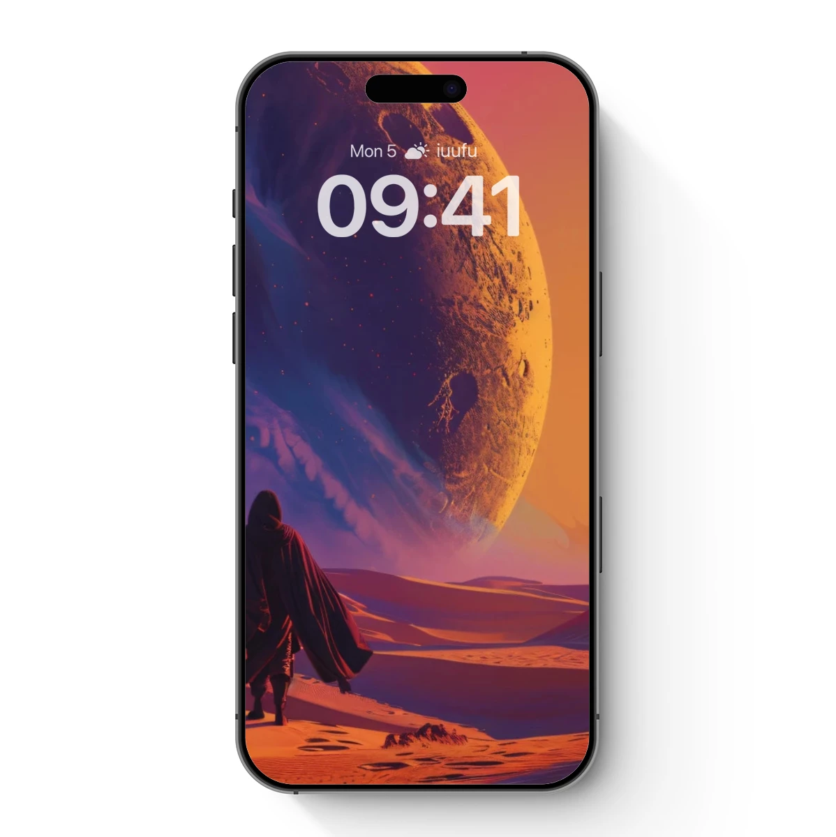 Desert Wanderer Under a Giant Moon Desert Wanderer Under a Giant Moon