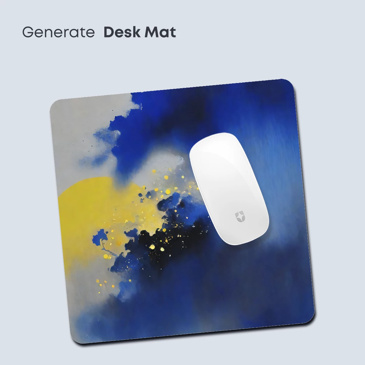 Eclipse of Serenity: Blue and Gold Abstract Harmony - Image 4