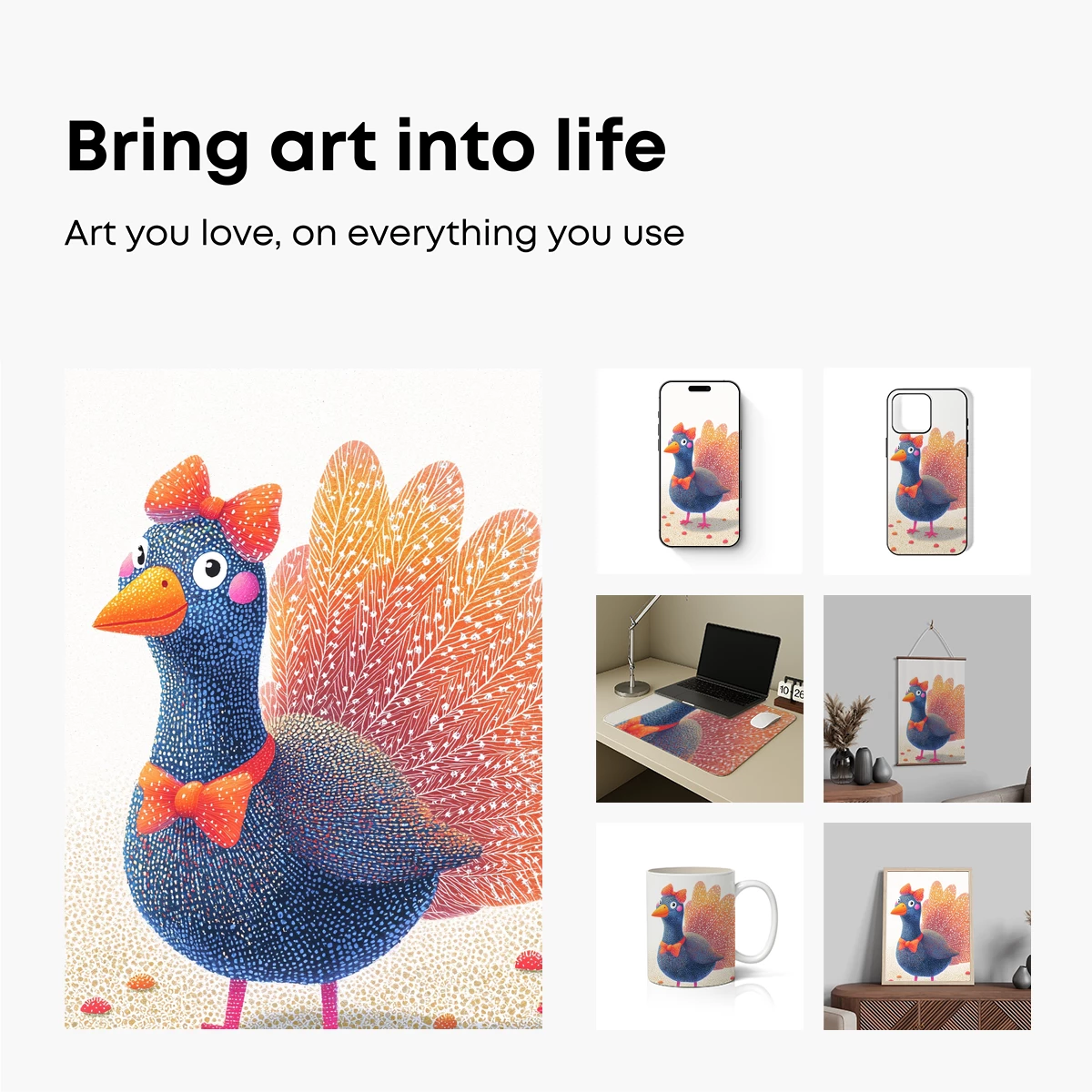 Festive Turkey in Polka Dots and Bow Ties - Image 2