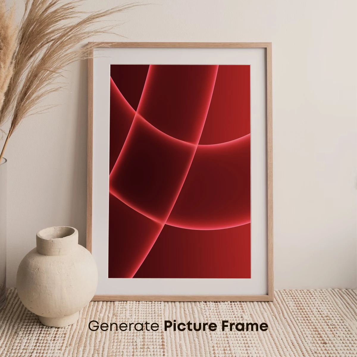 Crimson Curves: A Dance of Abstract Elegance - Image 7