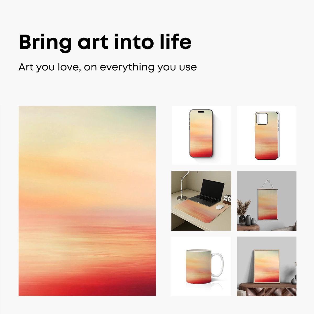 Horizon Hues: Abstract Sunset Symphony - Image 2