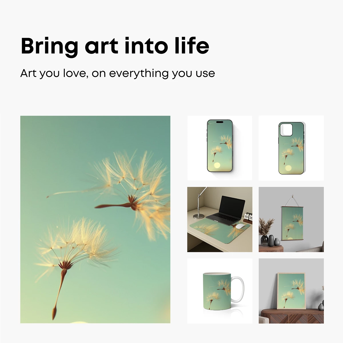 Dandelion Dreams: Ethereal Flight Against Sunset Skies - Image 2