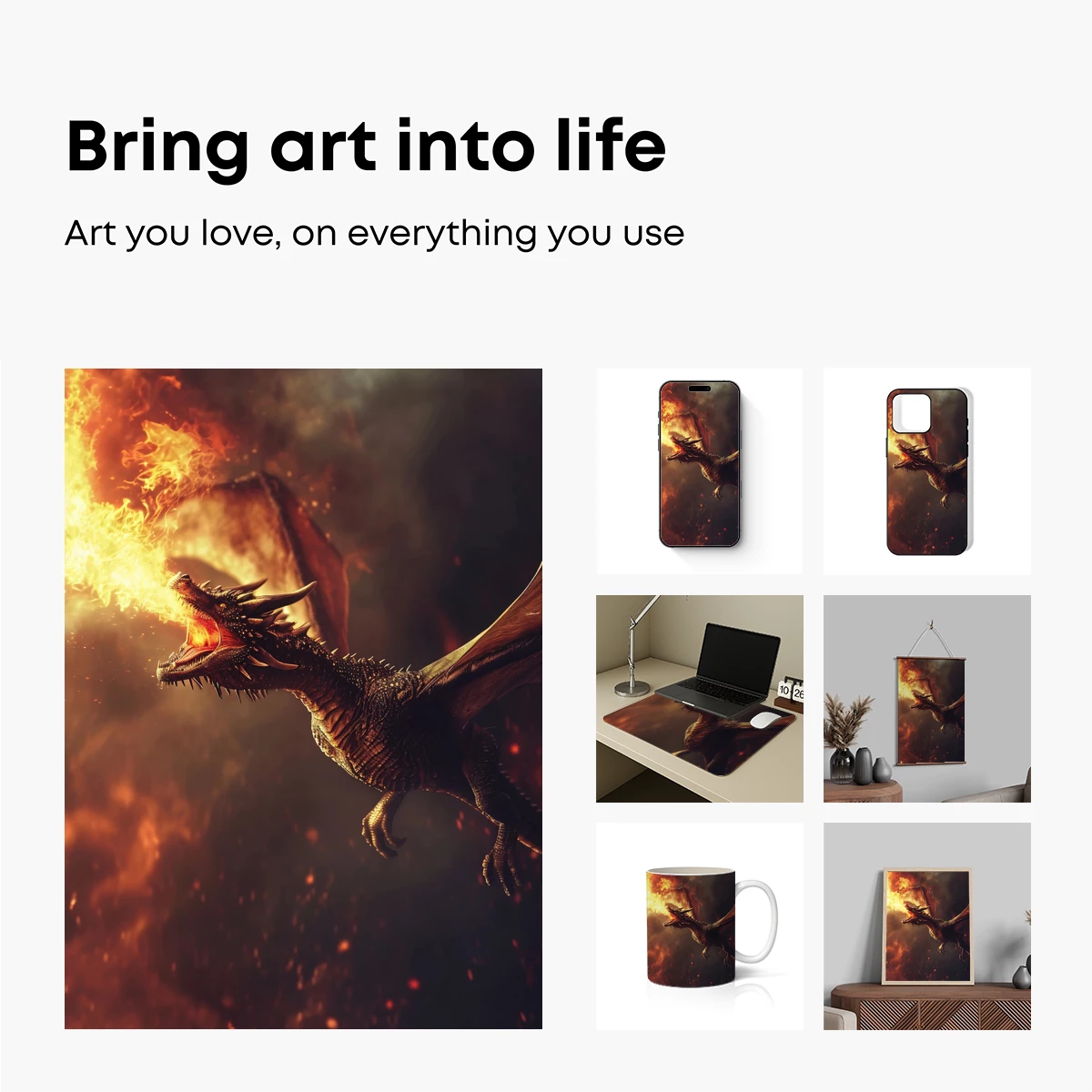 Dragon's Inferno: Fiery Breath and Shadows - Image 2