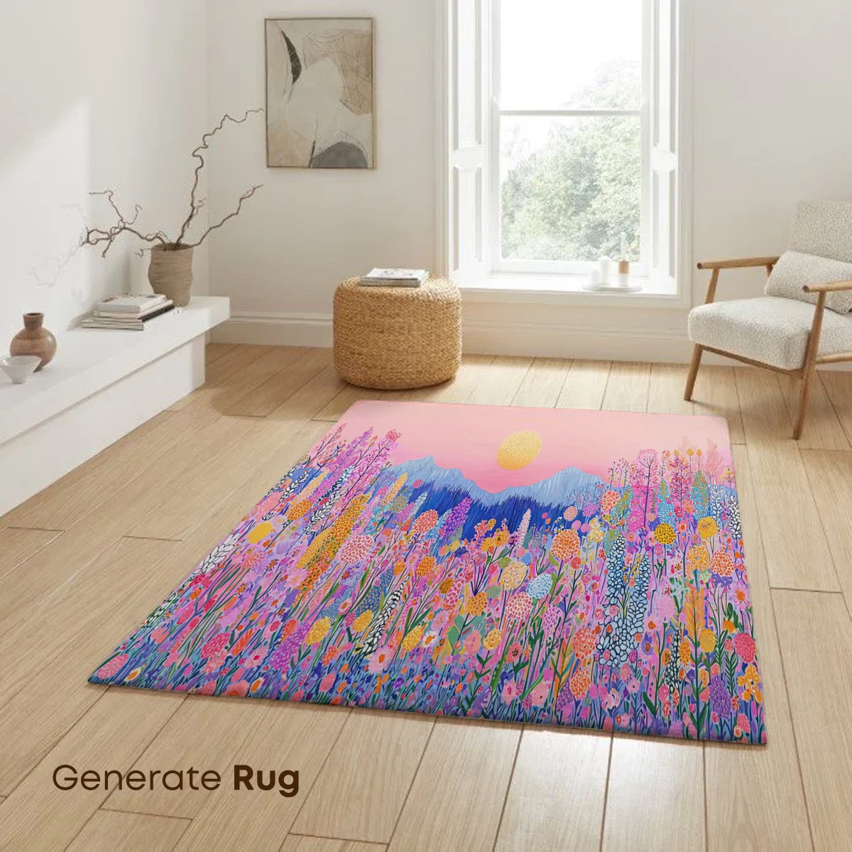 Enchanted Floral Sunset: A Vivid Garden Symphony - Image 6