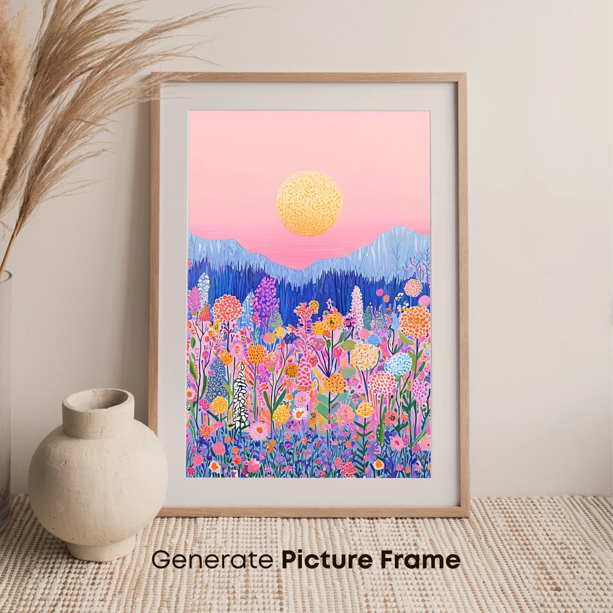 Enchanted Floral Sunset: A Vivid Garden Symphony - Image 7