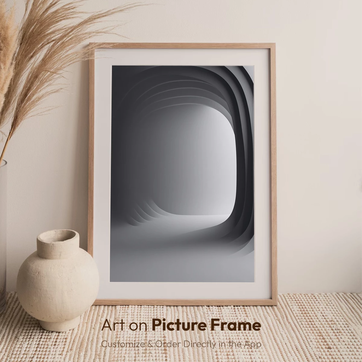 Ethereal Gray Waves: A Study in Depth and Shadow - Image 6