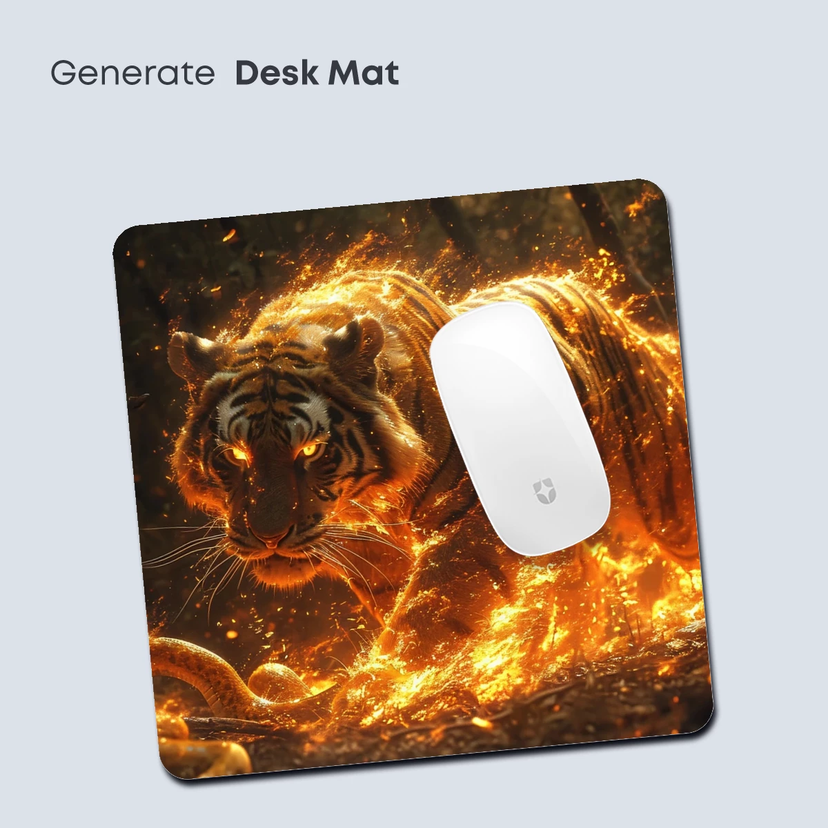 Flaming Tiger's Inferno: Mythical Beast in Blaze - Image 4