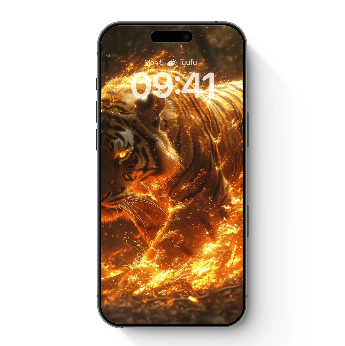 Flaming Tiger's Inferno: Mythical Beast in Blaze