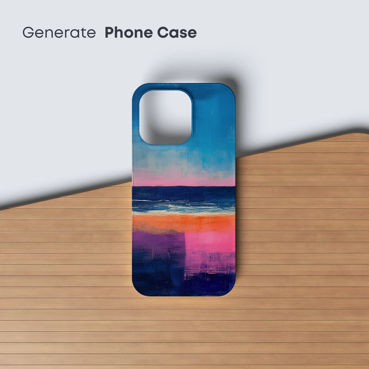 Abstract Horizon Fusion: Colorful Brushstrokes at Dusk - Image 3