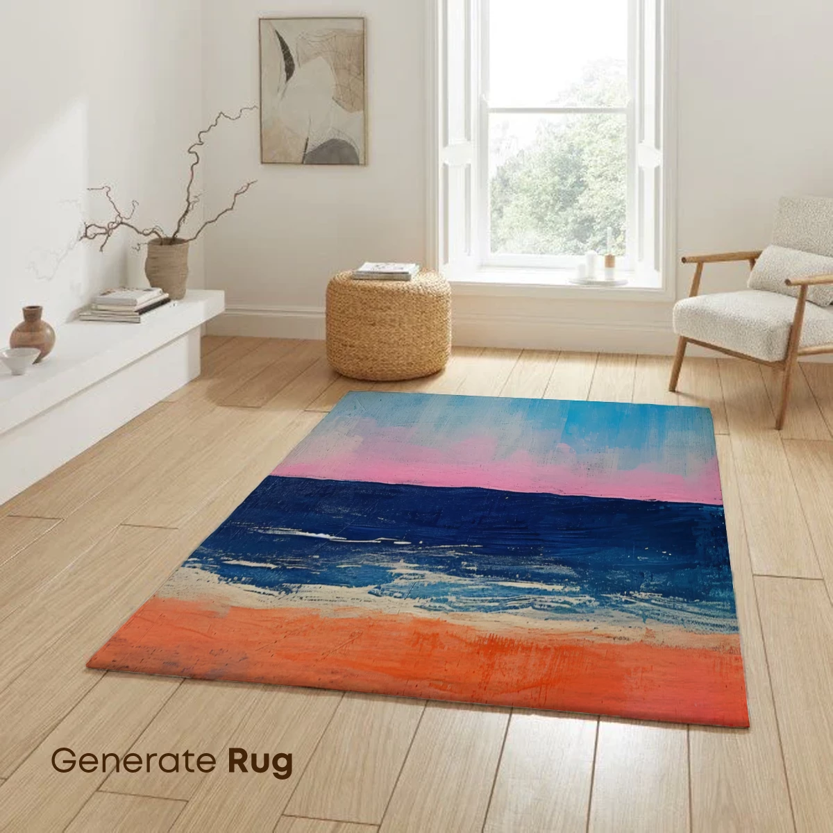 Abstract Horizon Fusion: Colorful Brushstrokes at Dusk - Image 6