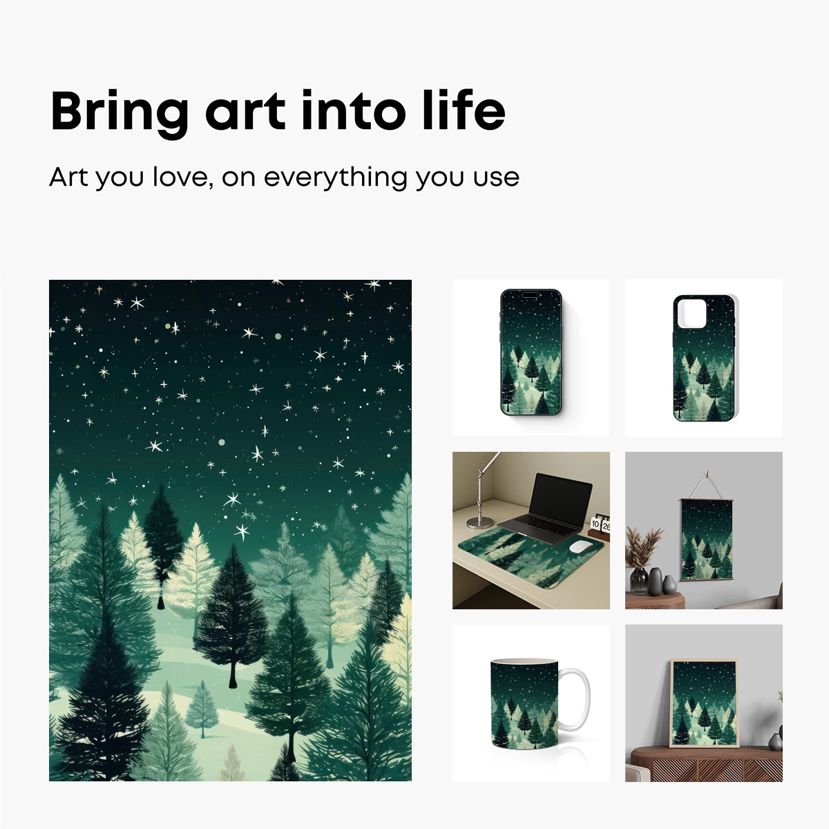 Enchanted Forest Under a Starlit Sky - Image 2