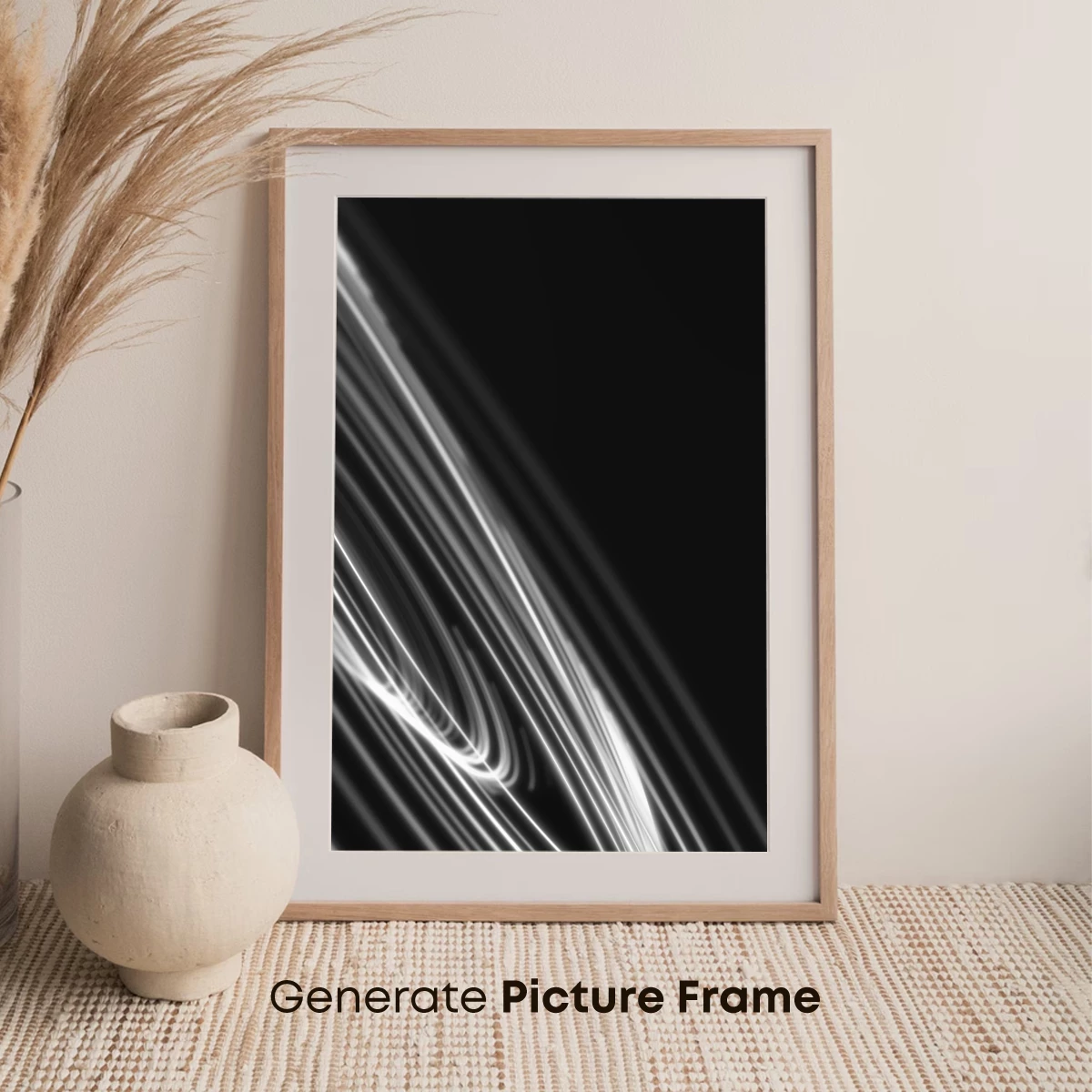 Ethereal Light Trails: Monochrome Flow - Image 7