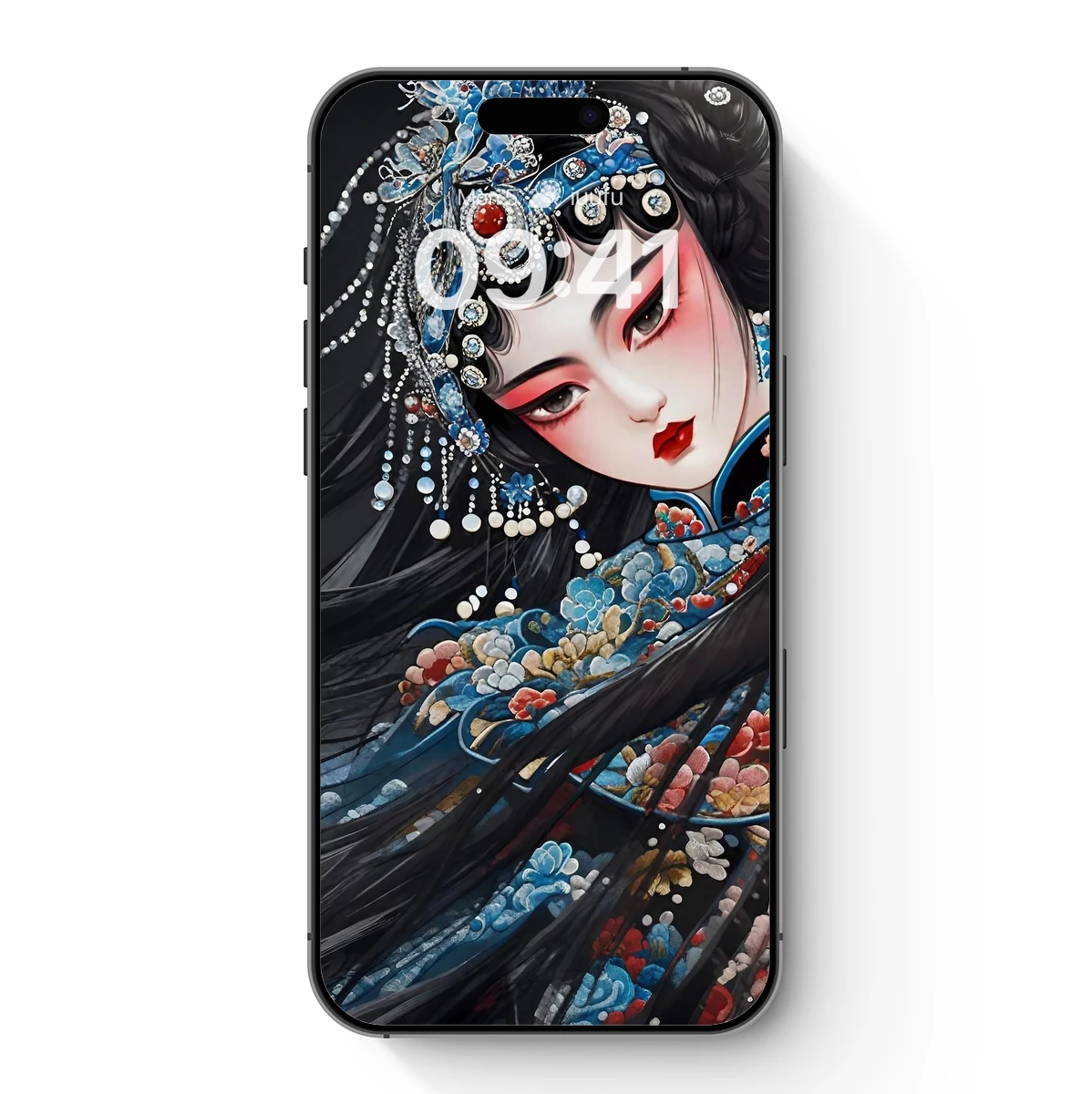 Elegant Opera Muse: A Symphony of Silk and Jewels