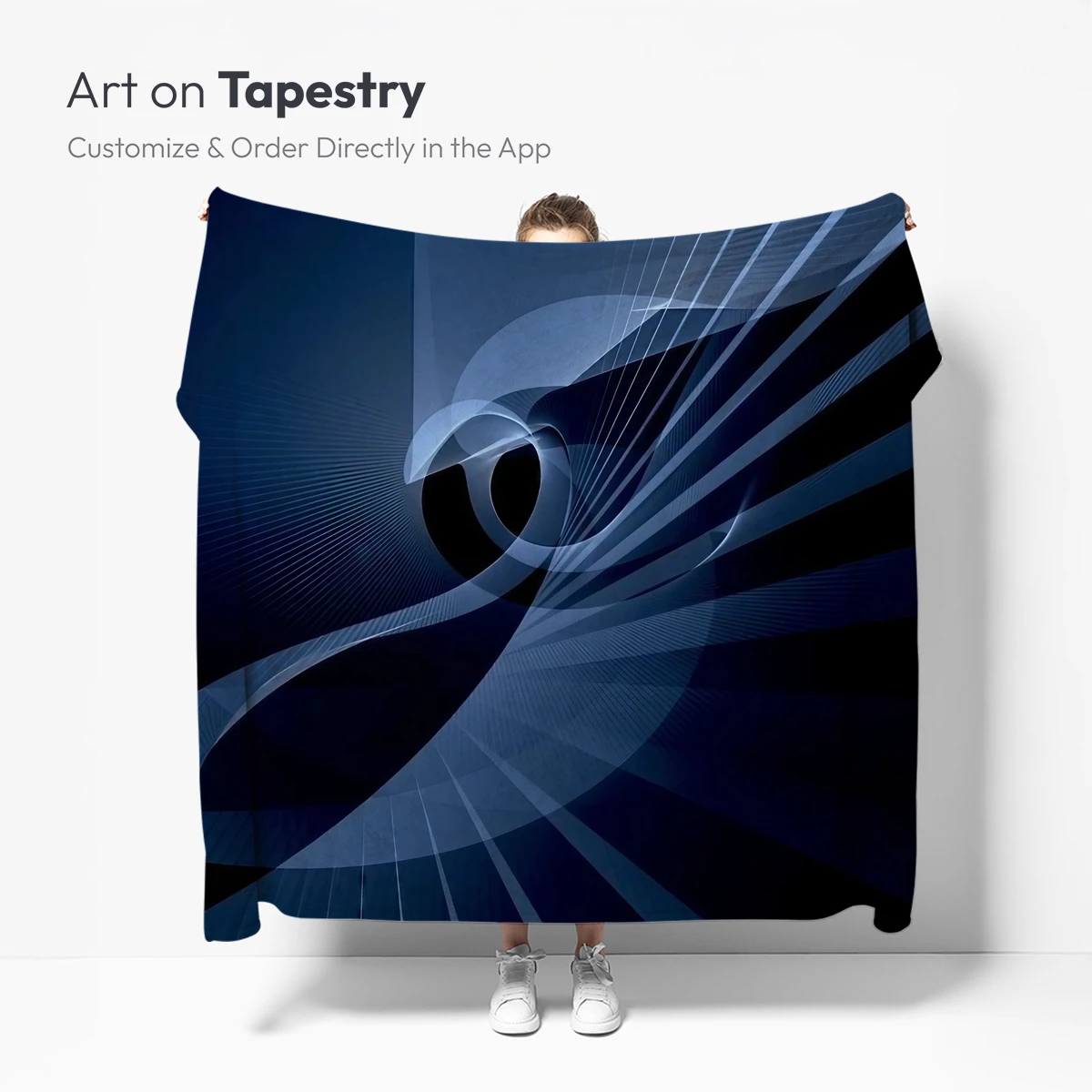Ethereal Blue Spiral: A Dance of Light and Shadow - Image 5