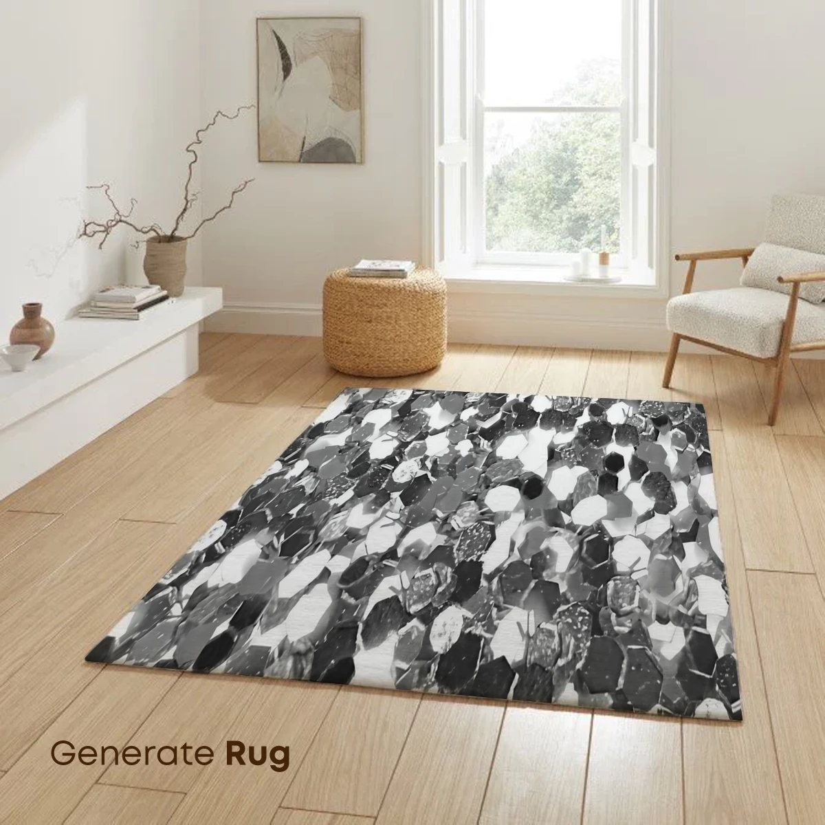 Monochrome Hexagon Symphony - Image 6