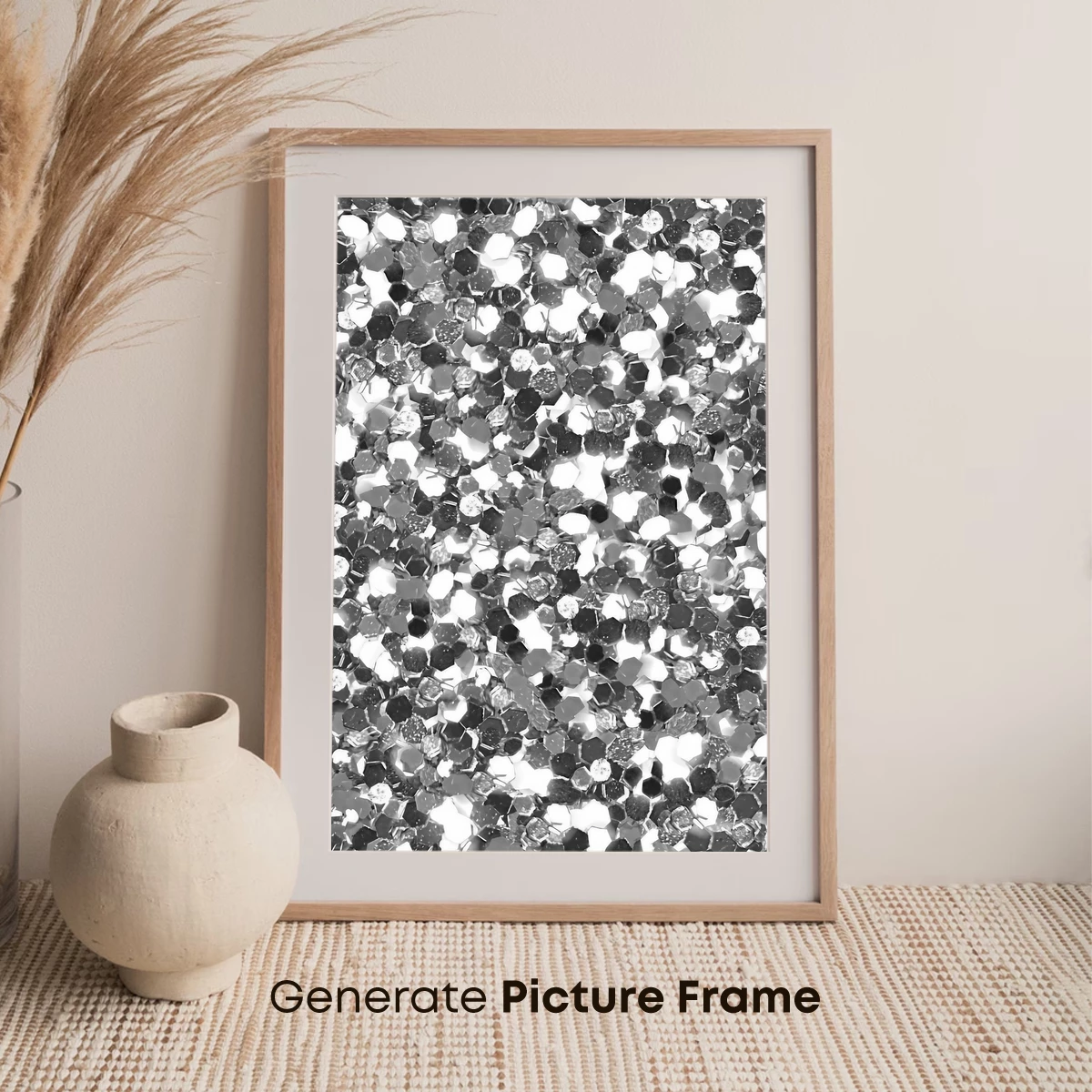 Monochrome Hexagon Symphony - Image 7