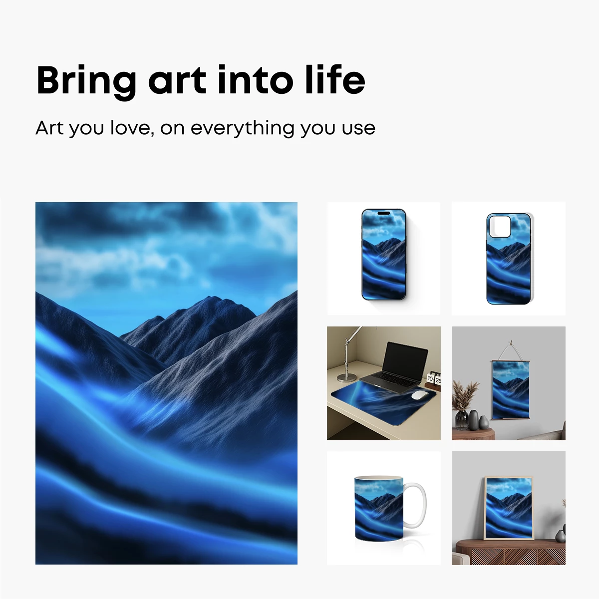 Ethereal Blue Mountain Odyssey