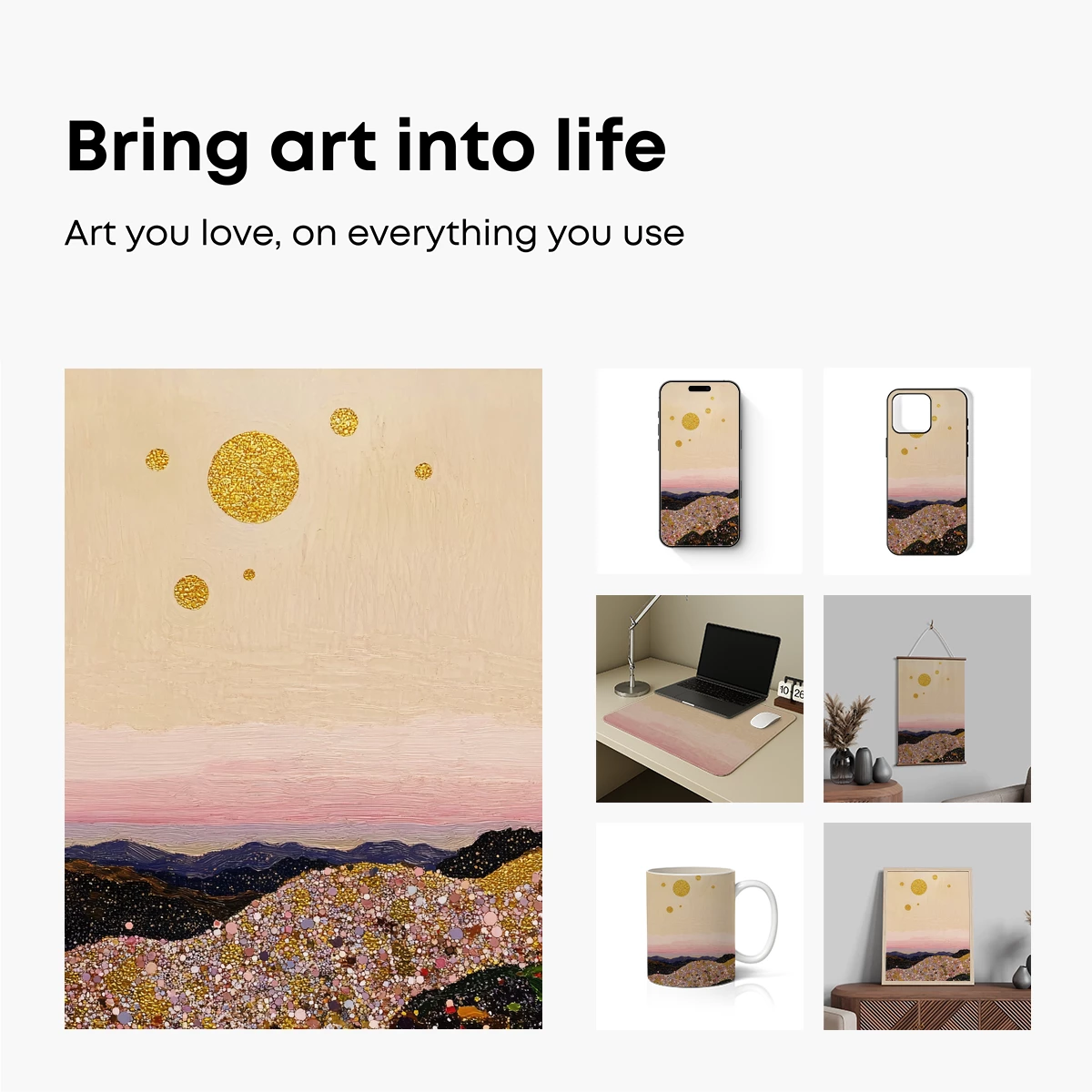Golden Orb Horizon: A Celestial Landscape - Image 2