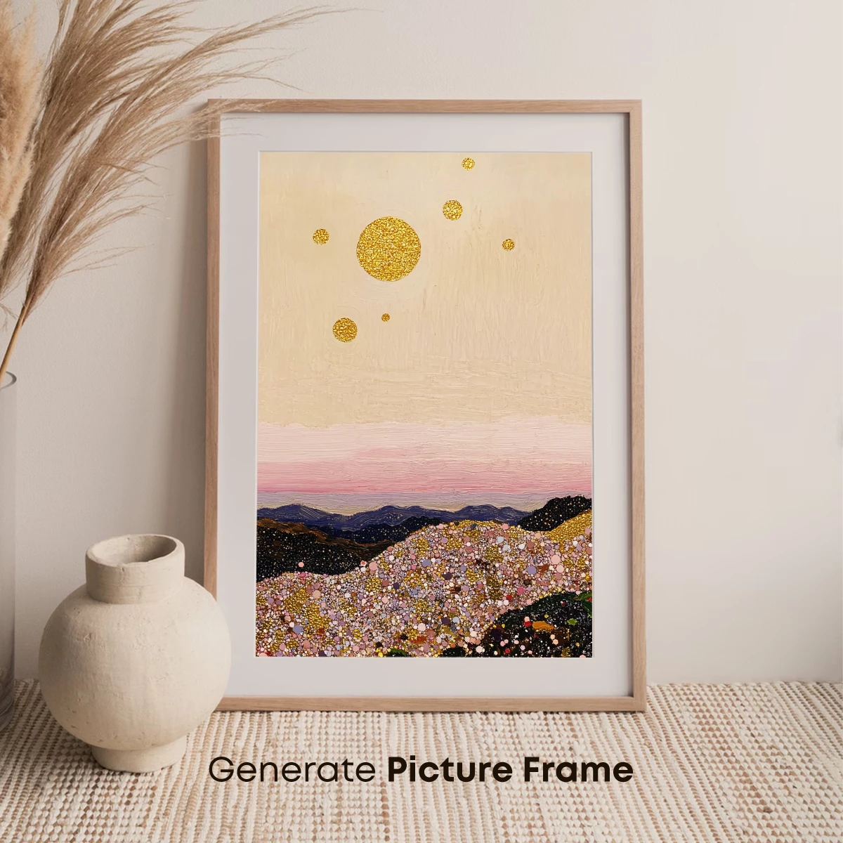 Golden Orb Horizon: A Celestial Landscape - Image 7