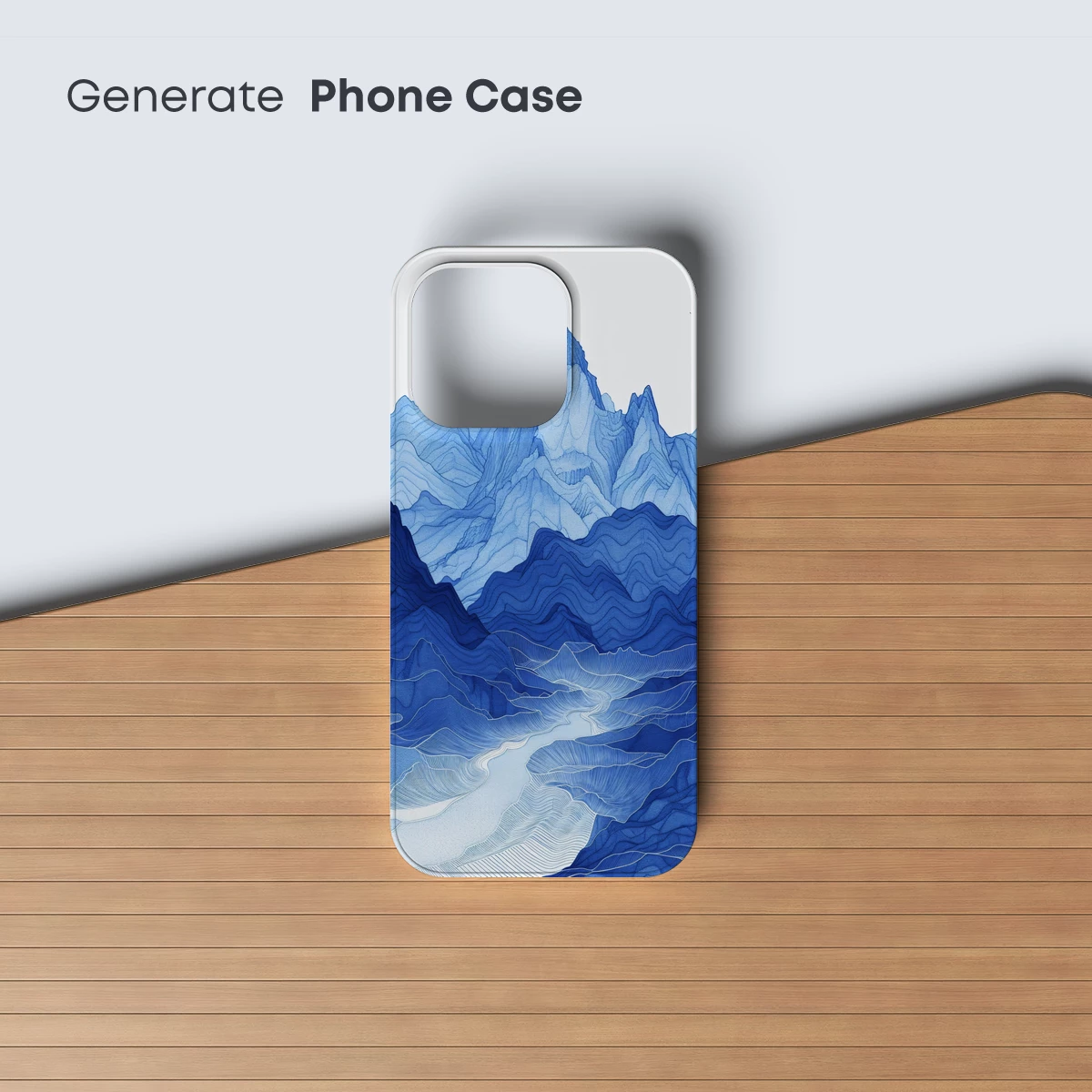 Blue Mountain Symphony: Layered Peaks in Abstract Harmony - Image 3