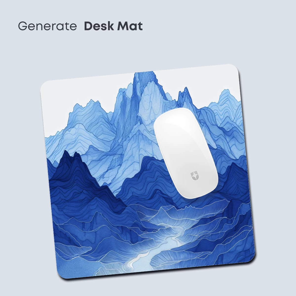 Blue Mountain Symphony: Layered Peaks in Abstract Harmony - Image 4