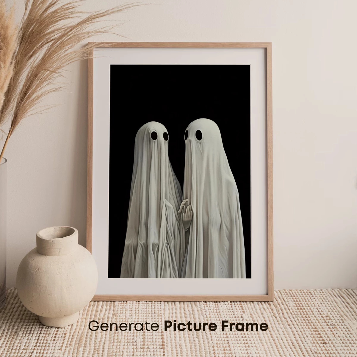 Ethereal Embrace: Ghostly Figures in Whispering Linen - Image 7