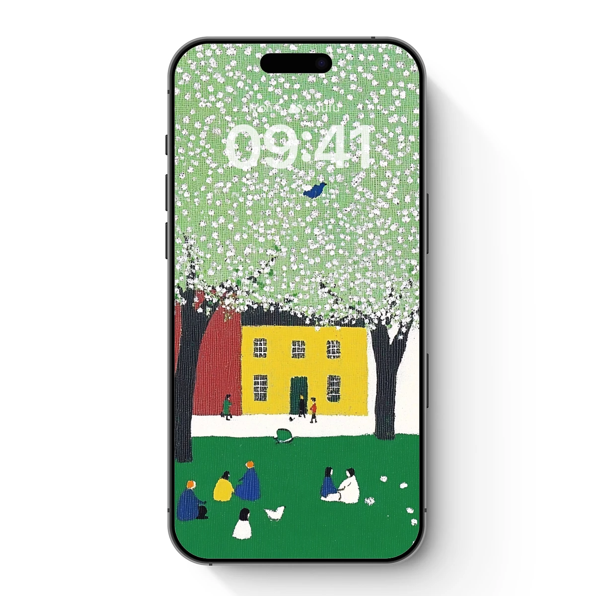 Cherry Blossom Haven: A Vibrant Village Scene Cherry Blossom Haven: A Vibrant Village Scene